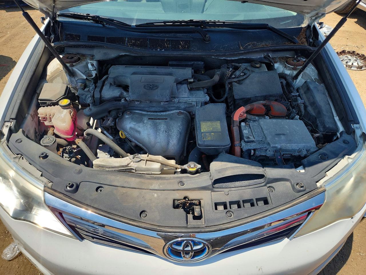 2013 Toyota Camry Hybrid Le White vin: 4T1BD1FK7DU081195