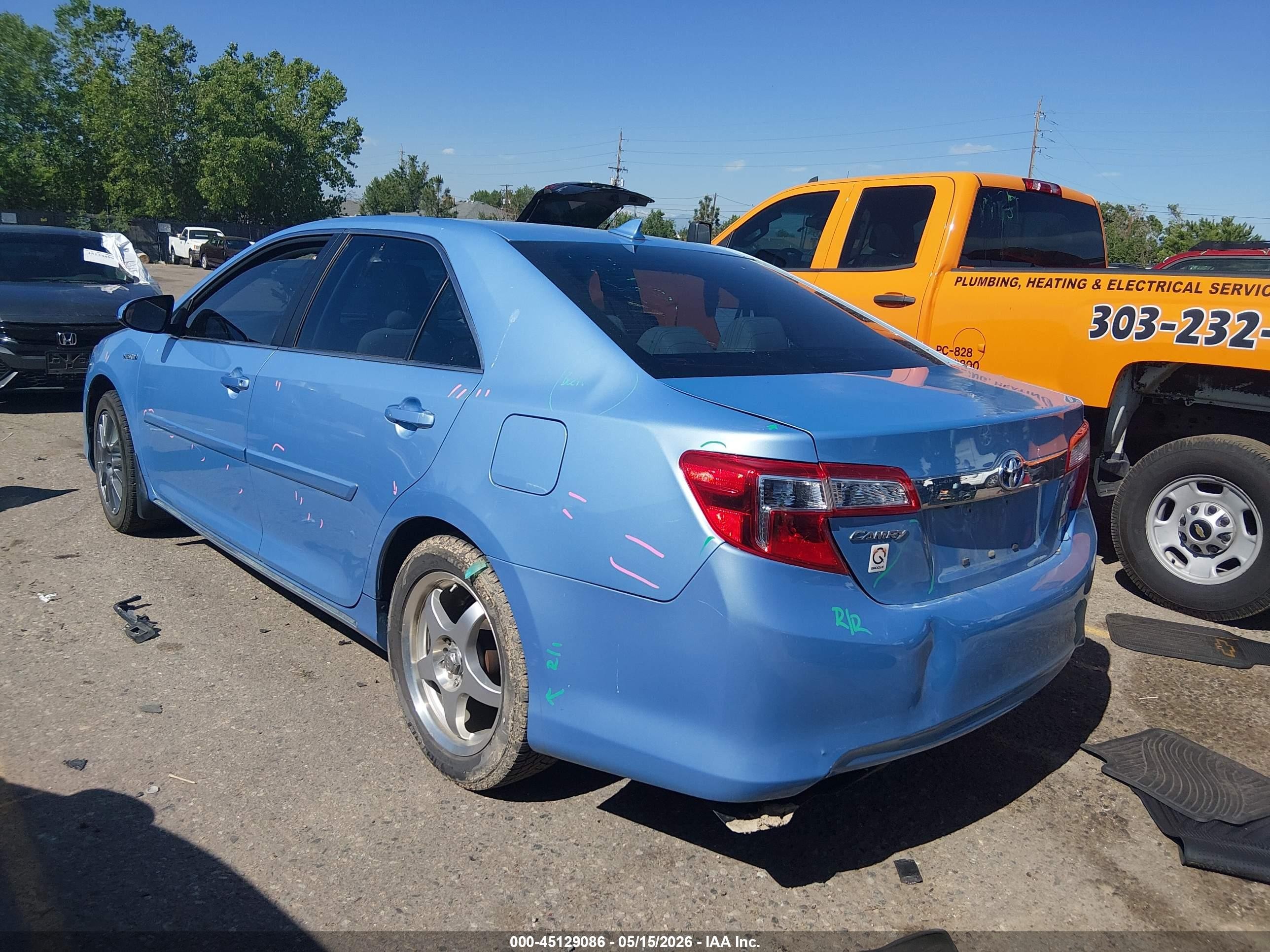 2013 Toyota Camry Hybrid Xle Blue vin: 4T1BD1FK7DU094092