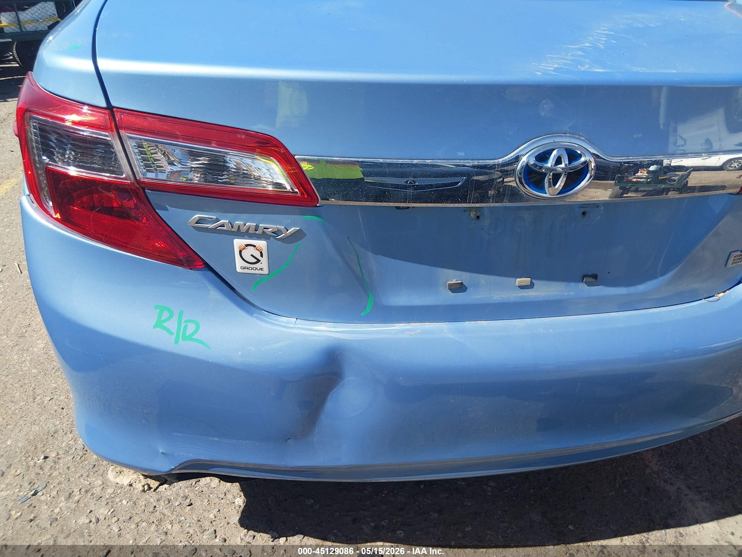 2013 Toyota Camry Hybrid Xle Blue vin: 4T1BD1FK7DU094092