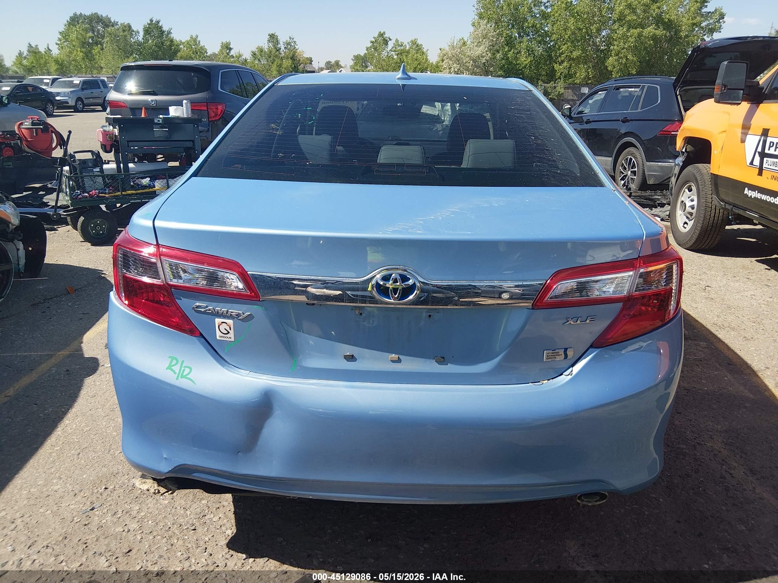 2013 Toyota Camry Hybrid Xle Blue vin: 4T1BD1FK7DU094092