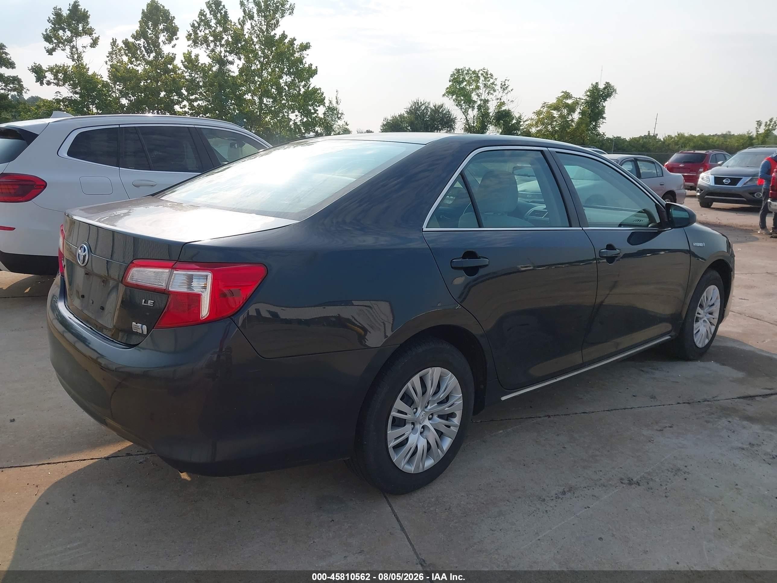 2014 Toyota Camry Hybrid Le Black vin: 4T1BD1FK7EU114326