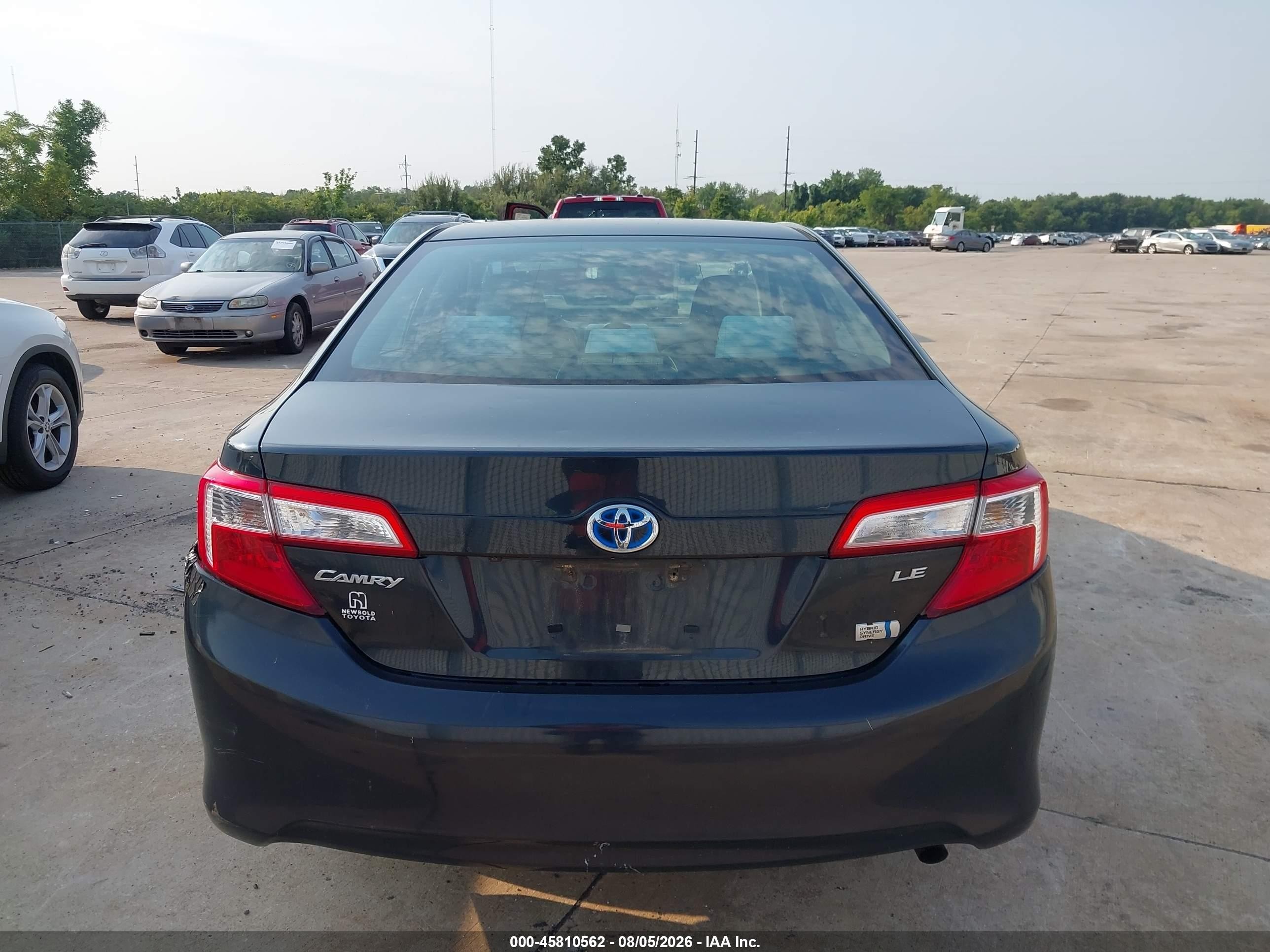 2014 Toyota Camry Hybrid Le Black vin: 4T1BD1FK7EU114326