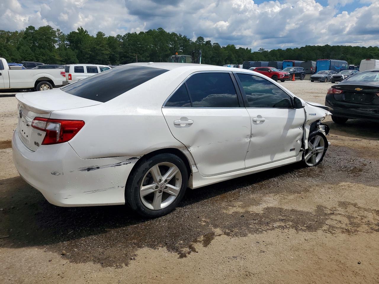 2014 Toyota Camry Hybrid Se White vin: 4T1BD1FK7EU120014