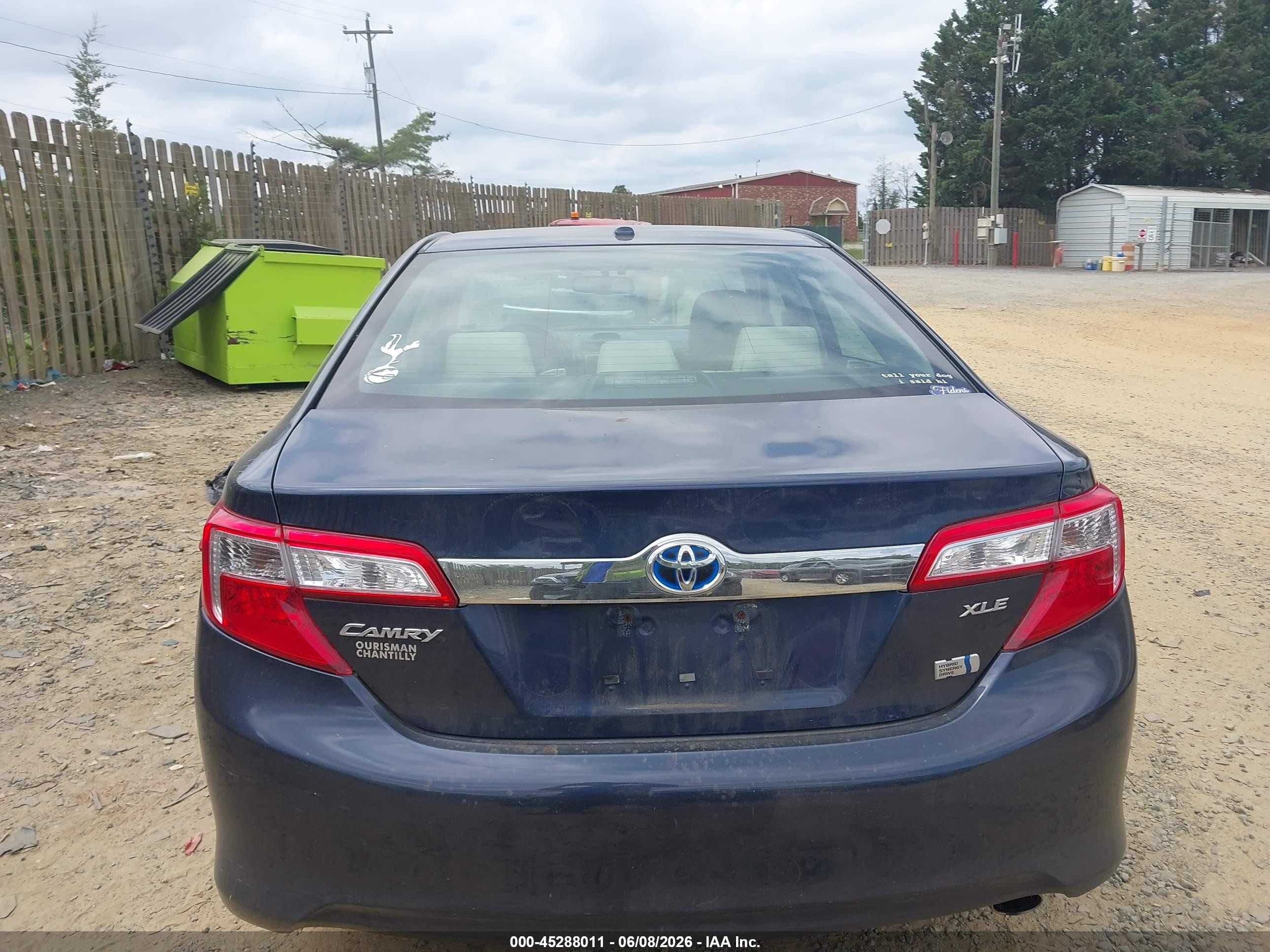 2014 Toyota Camry Hybrid Xle Navy vin: 4T1BD1FK7EU121079