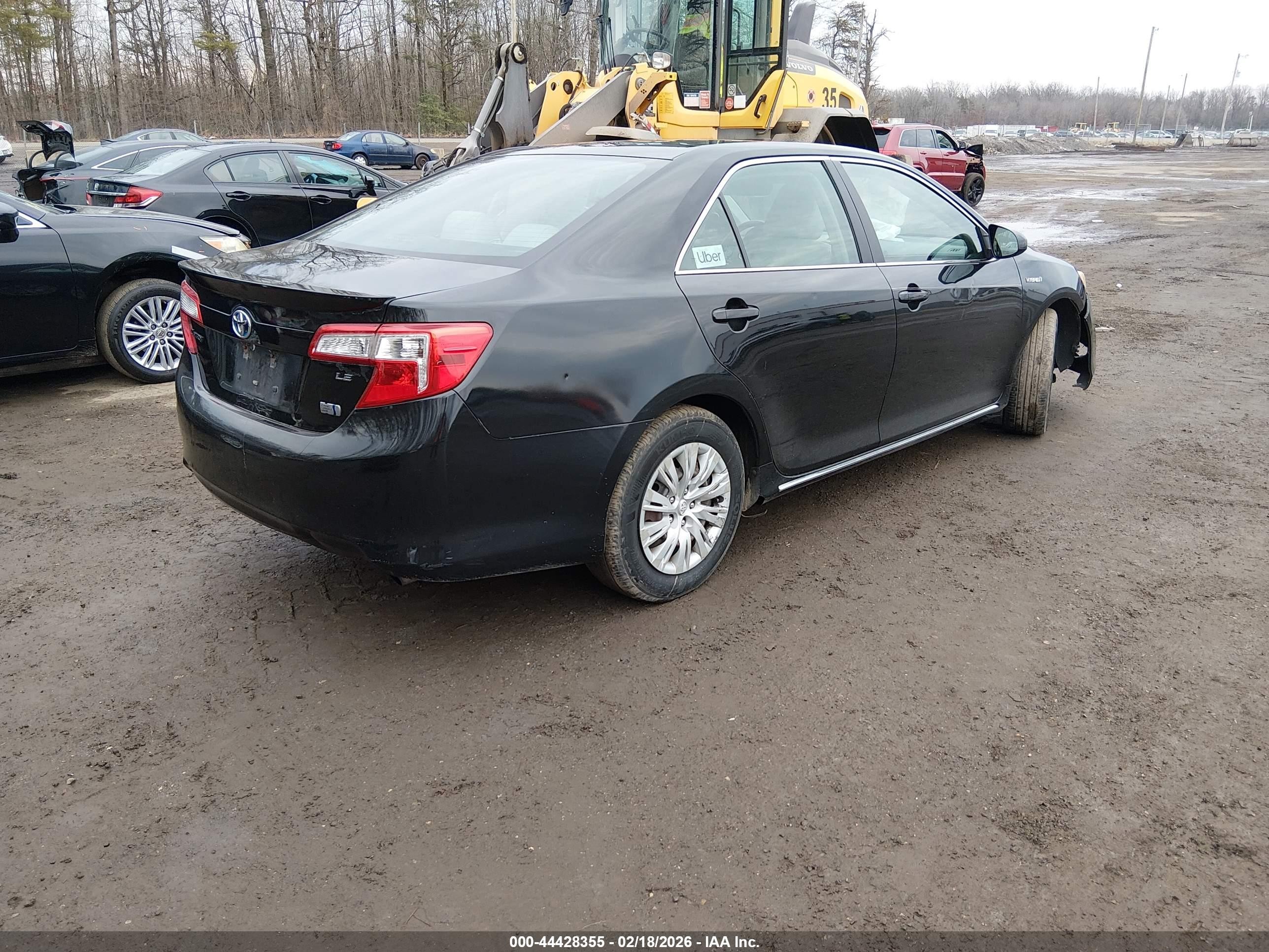 2014 Toyota Camry Hybrid Le Black vin: 4T1BD1FK7EU123561