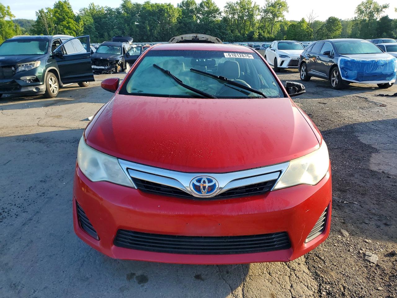 2014 Toyota Camry Hybrid Le Красный vin: 4T1BD1FK7EU134995