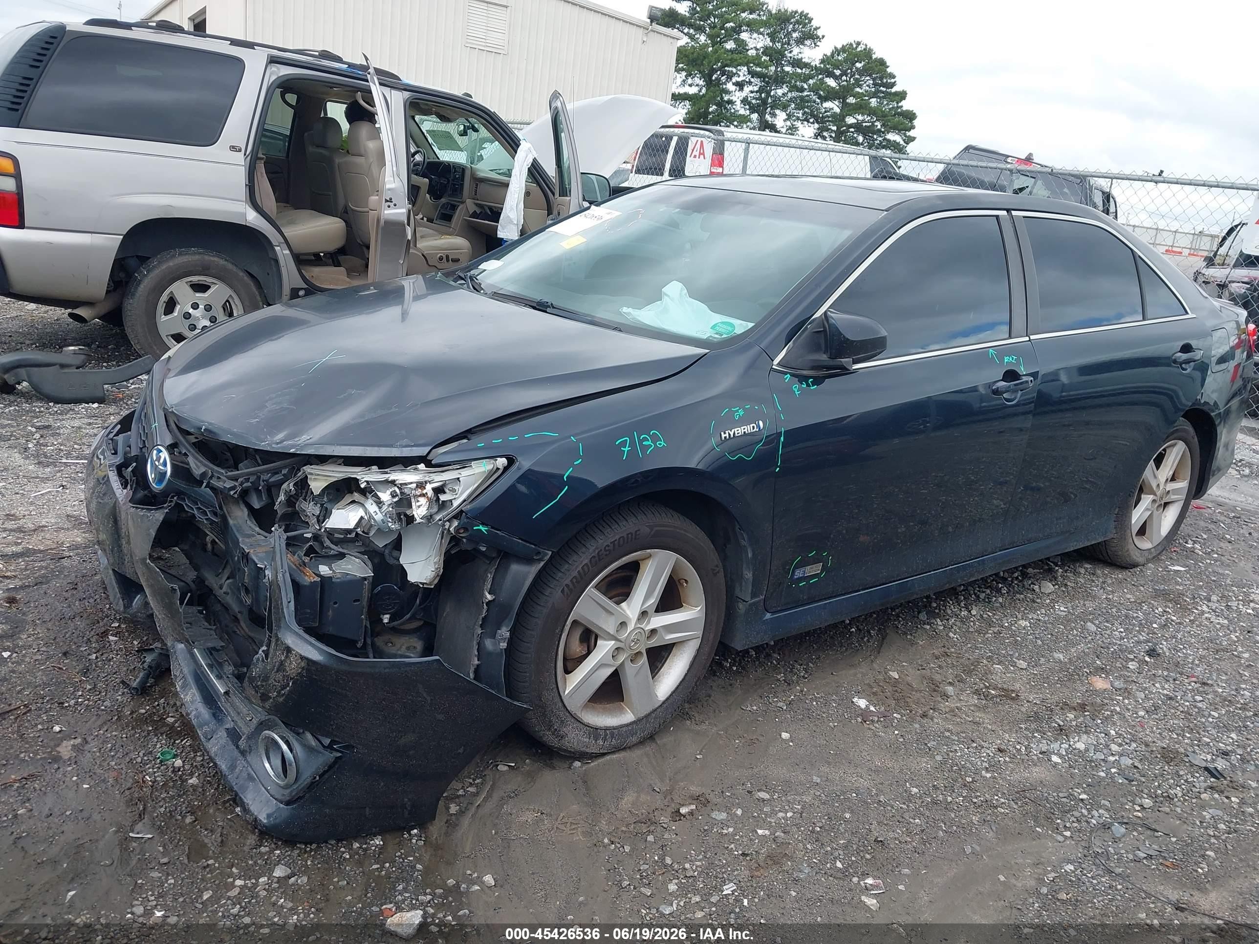 2014 Toyota Camry Hybrid Se Limited Edition Dark Blue vin: 4T1BD1FK7EU138724