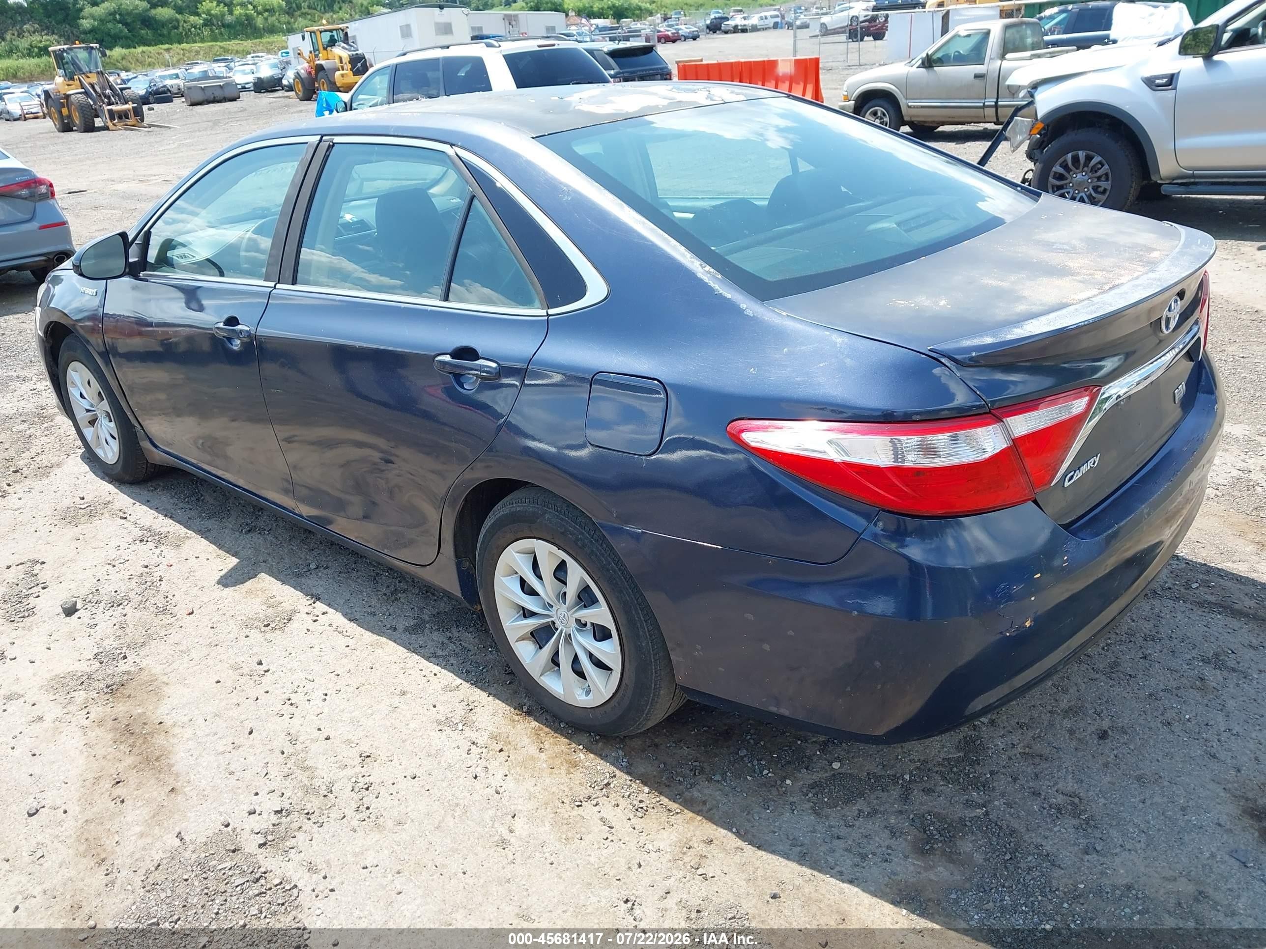 2015 Toyota Camry Hybrid Le Blue vin: 4T1BD1FK7FU155265