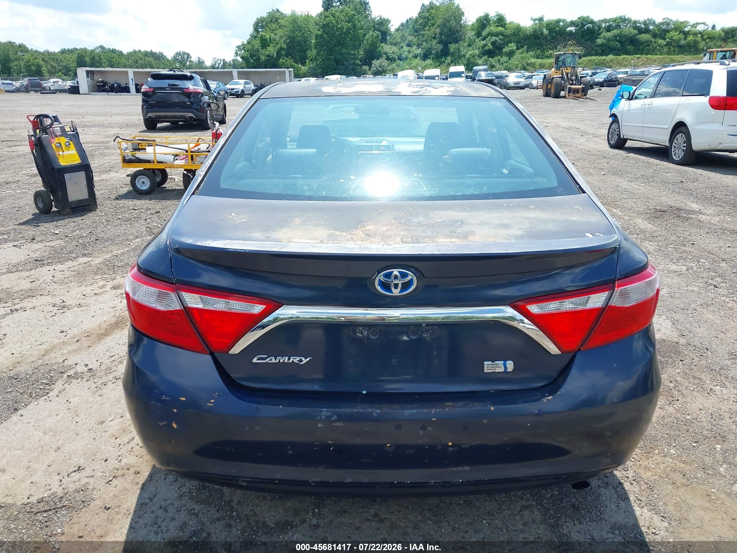 2015 Toyota Camry Hybrid Le Blue vin: 4T1BD1FK7FU155265