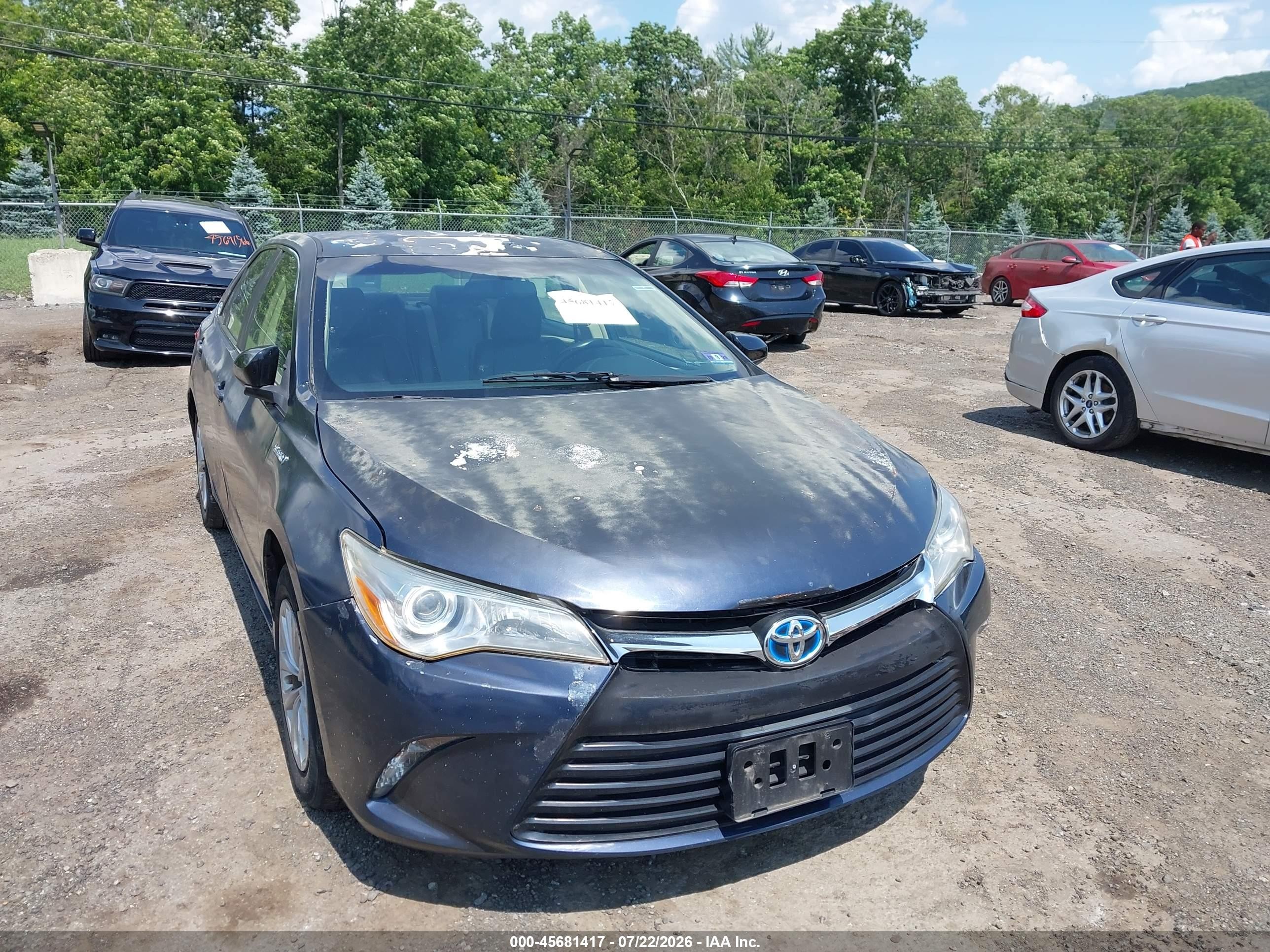 2015 Toyota Camry Hybrid Le Blue vin: 4T1BD1FK7FU155265