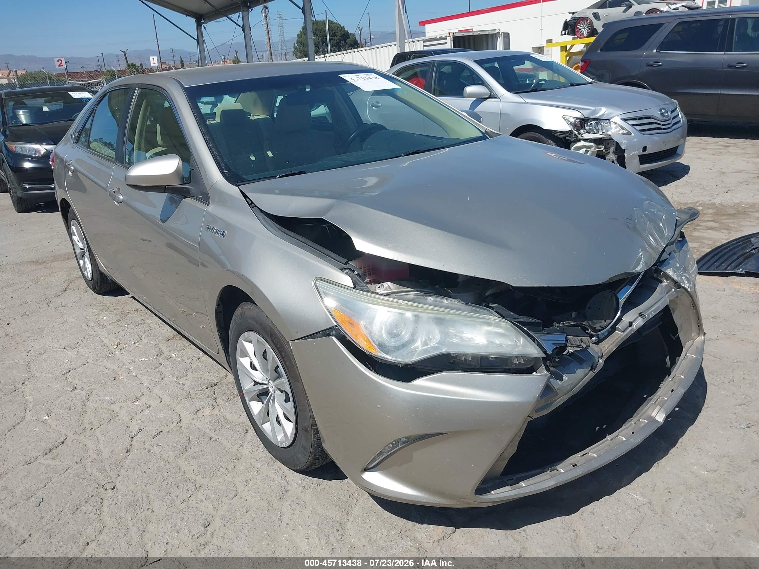 2015 Toyota Camry Hybrid Le Gray vin: 4T1BD1FK7FU157887