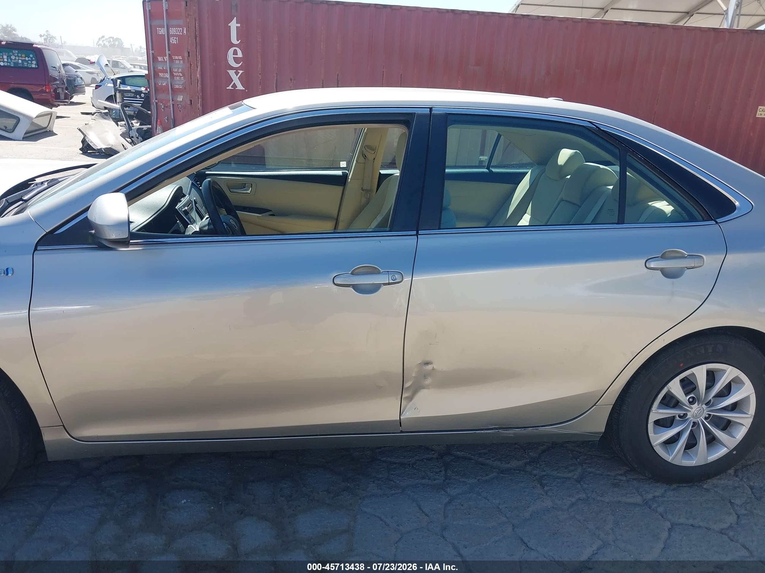 2015 Toyota Camry Hybrid Le Gray vin: 4T1BD1FK7FU157887