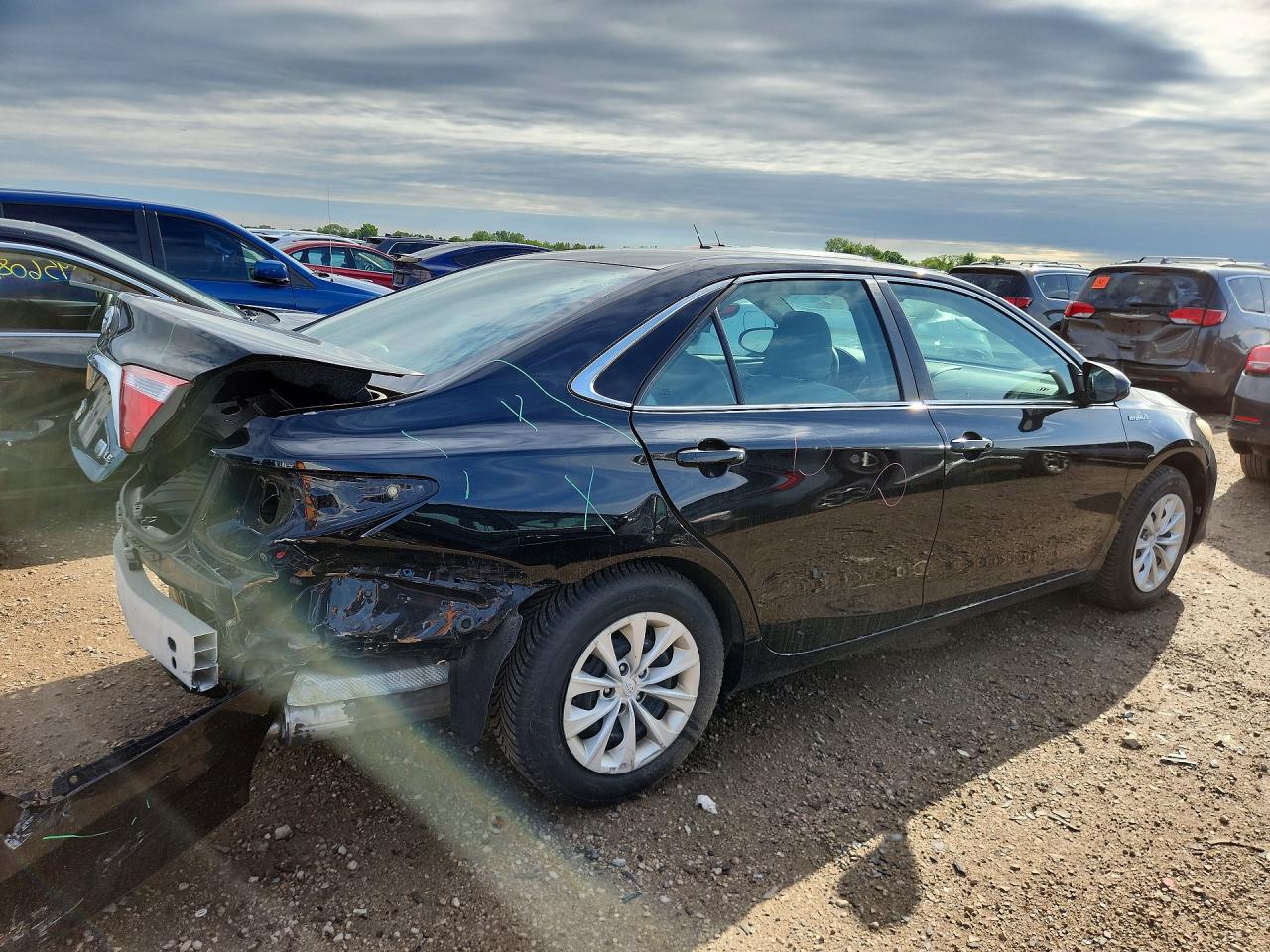 2015 Toyota Camry Hybrid Le Black vin: 4T1BD1FK7FU165309
