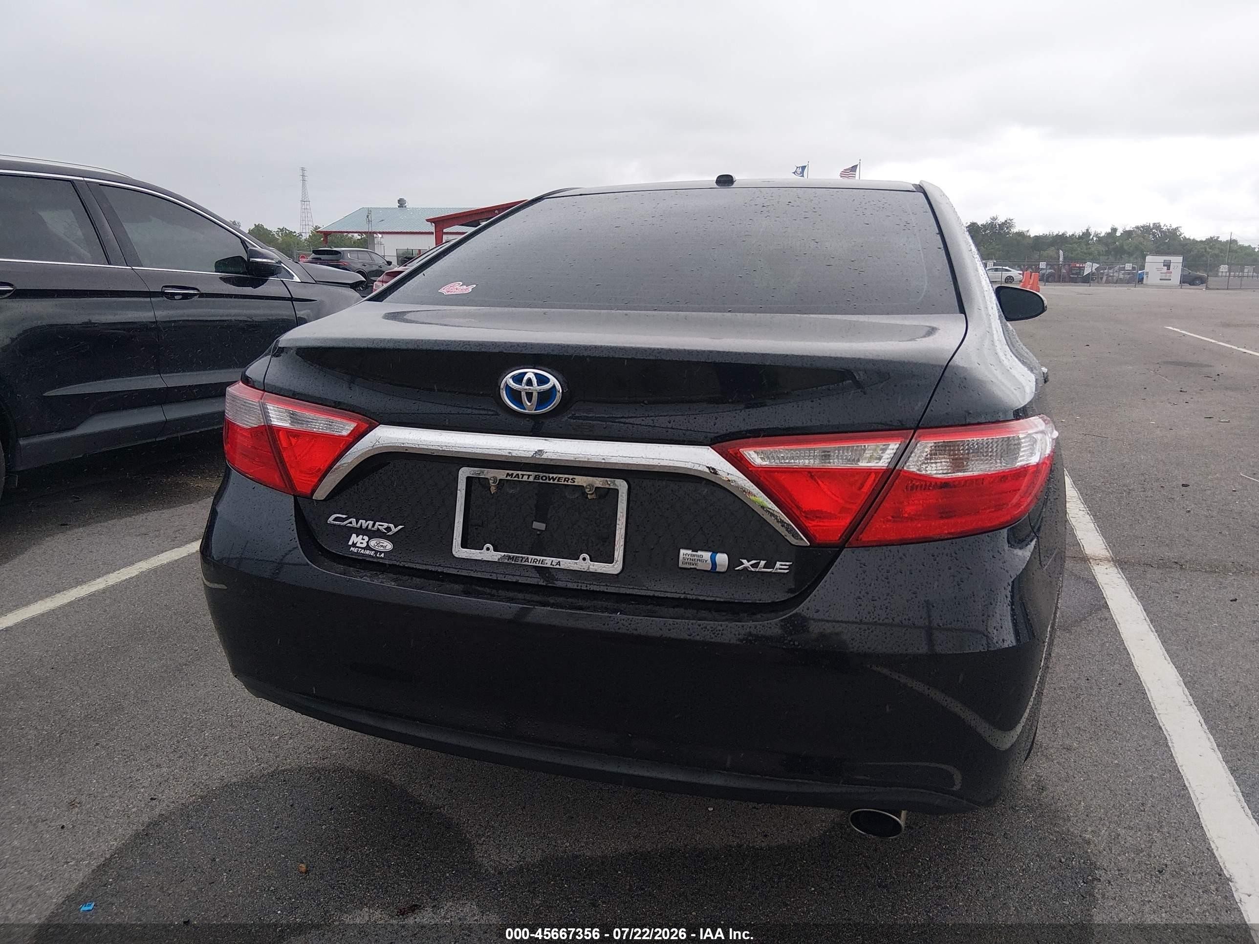 2015 Toyota Camry Hybrid Xle Черный vin: 4T1BD1FK7FU171336
