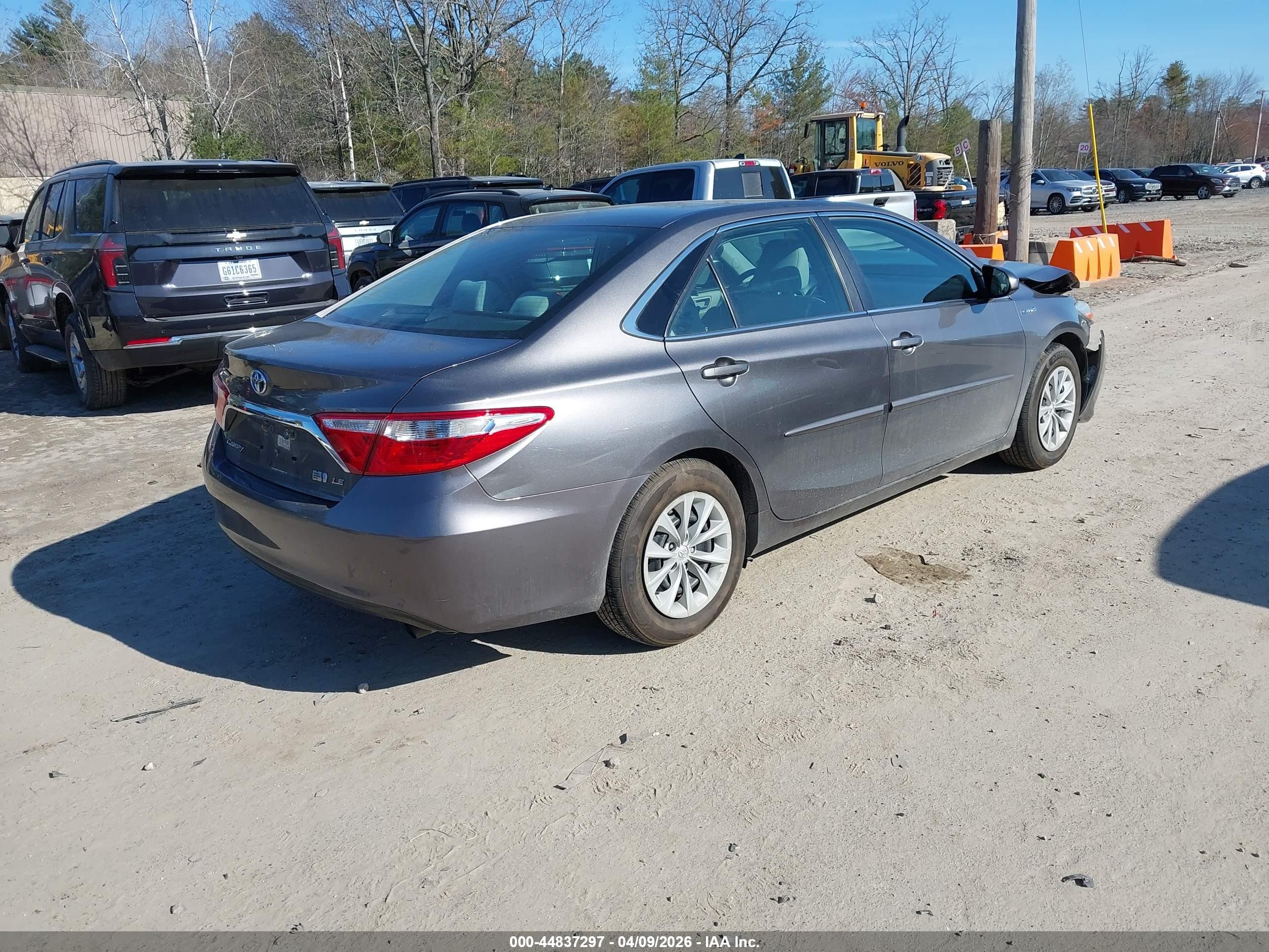 2015 Toyota Camry Hybrid Le Gray vin: 4T1BD1FK7FU174821