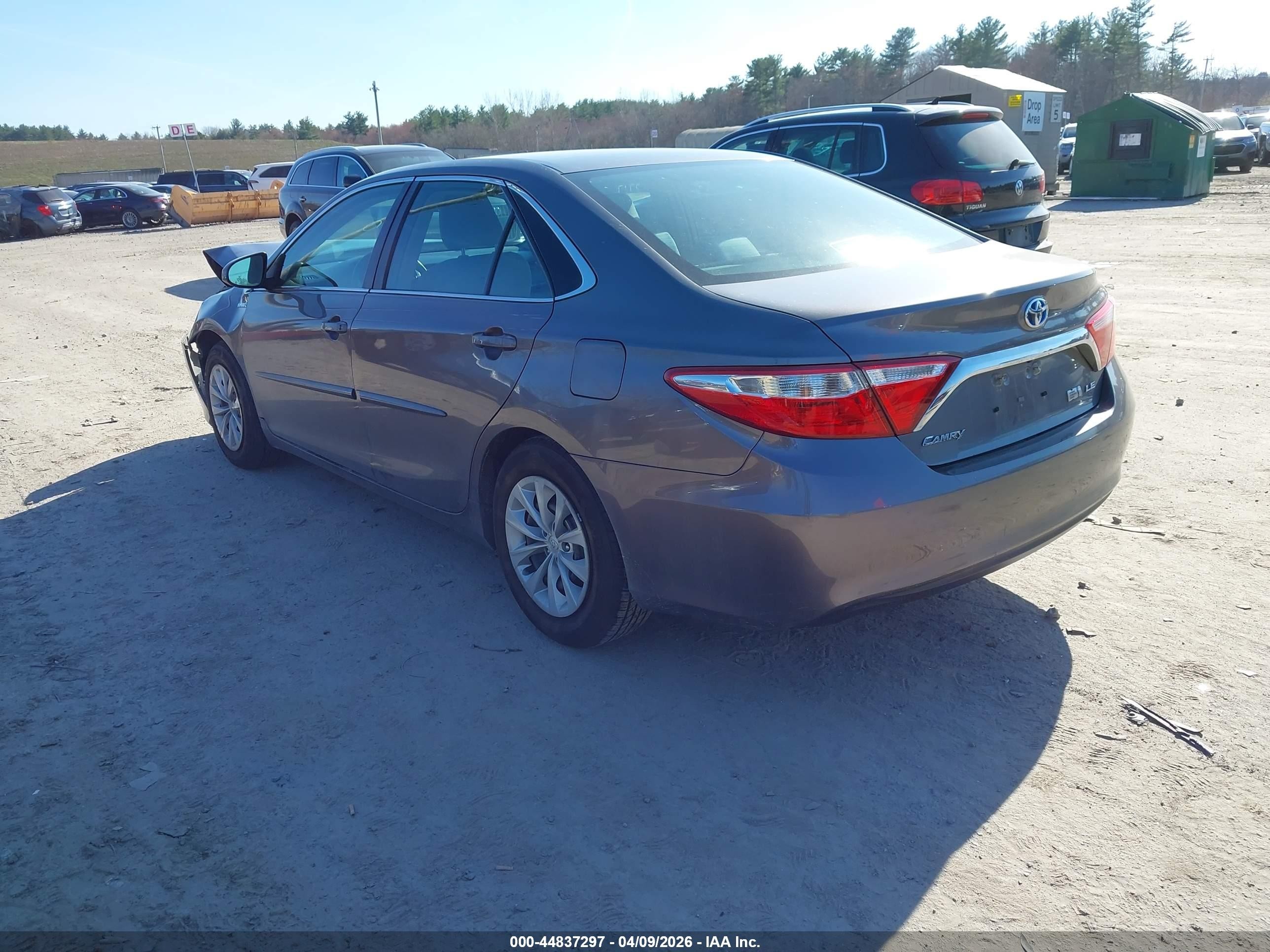 2015 Toyota Camry Hybrid Le Gray vin: 4T1BD1FK7FU174821