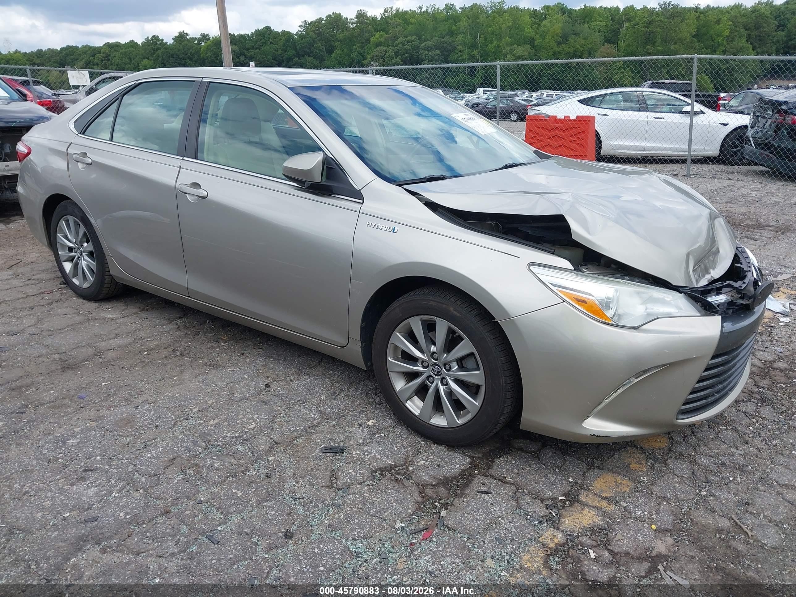 2015 Toyota Camry Hybrid Xle Желто-коричневый vin: 4T1BD1FK7FU175273