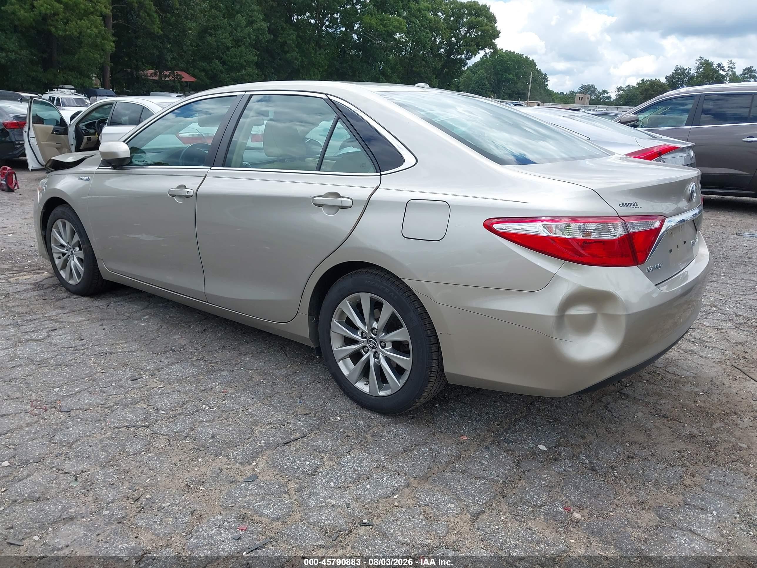 2015 Toyota Camry Hybrid Xle Желто-коричневый vin: 4T1BD1FK7FU175273