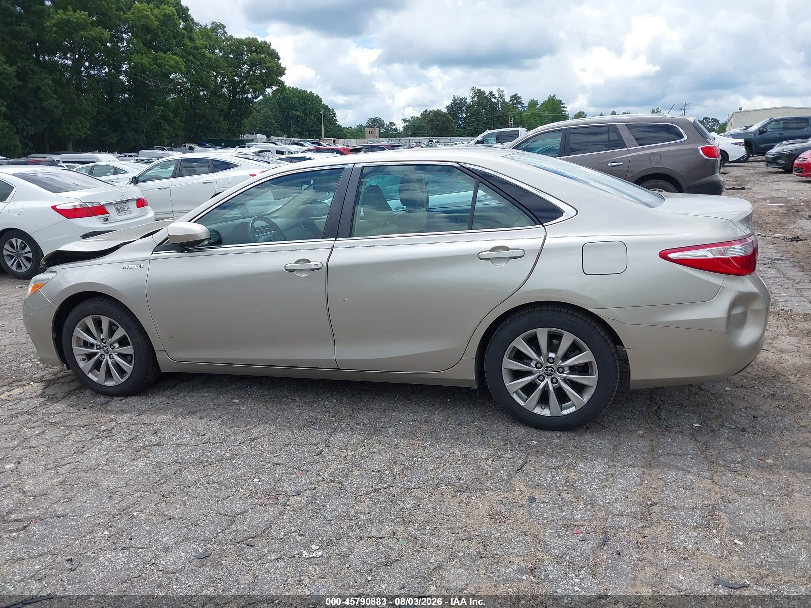 2015 Toyota Camry Hybrid Xle Желто-коричневый vin: 4T1BD1FK7FU175273