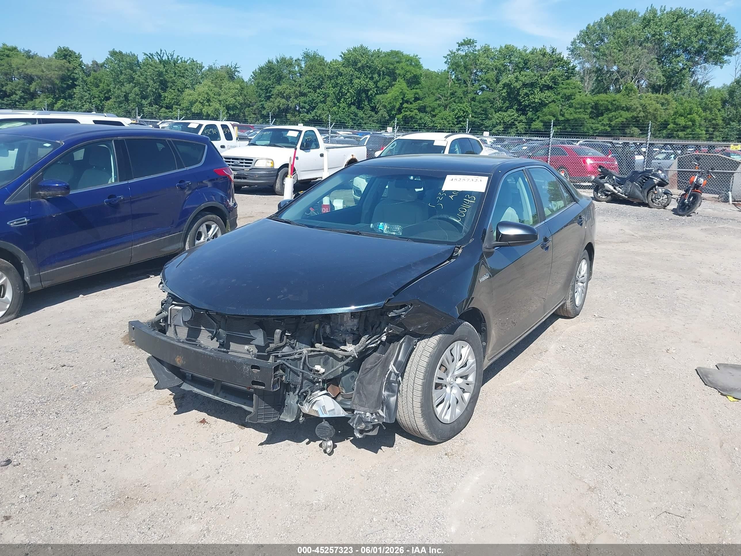 2012 Toyota Camry Hybrid Le Black vin: 4T1BD1FK8CU001143