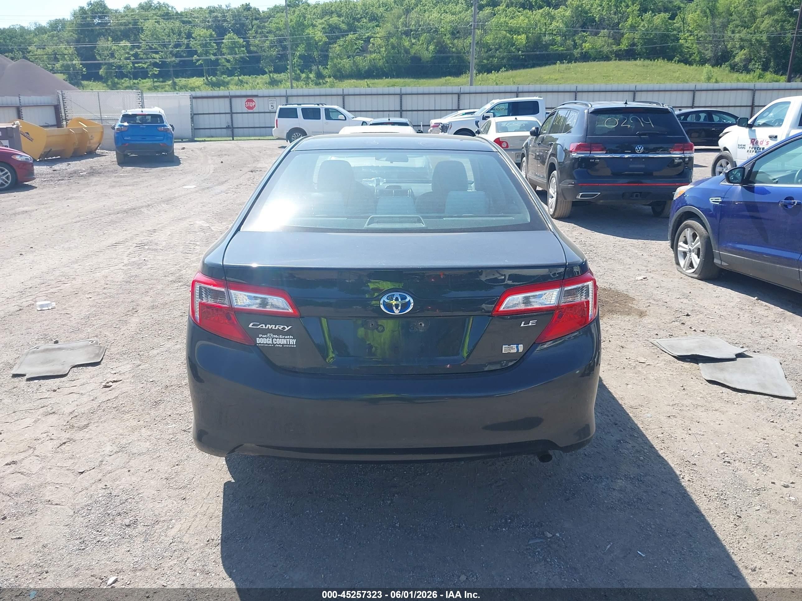 2012 Toyota Camry Hybrid Le Black vin: 4T1BD1FK8CU001143