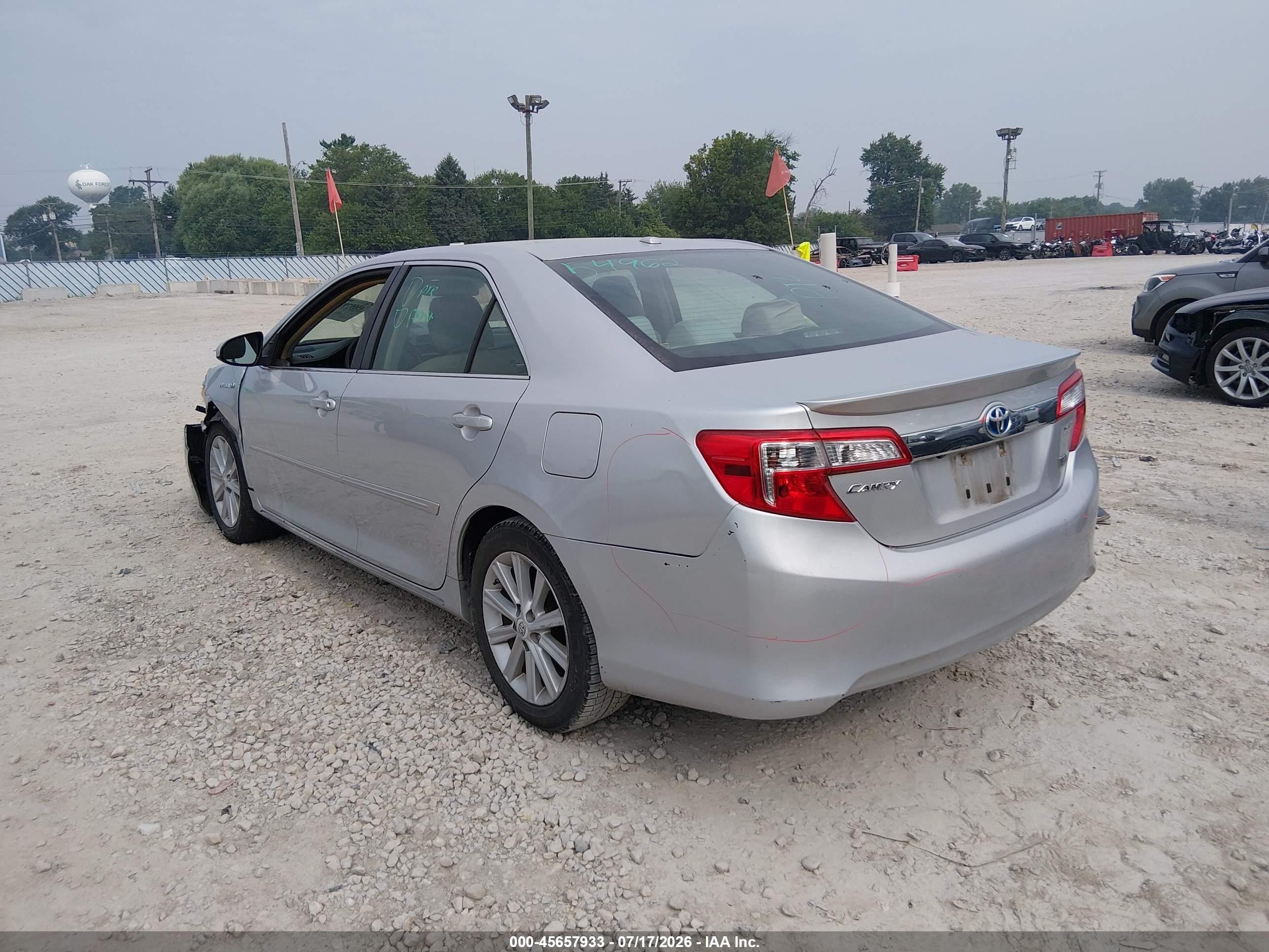 2012 Toyota Camry Hybrid Xle Silver vin: 4T1BD1FK8CU002082
