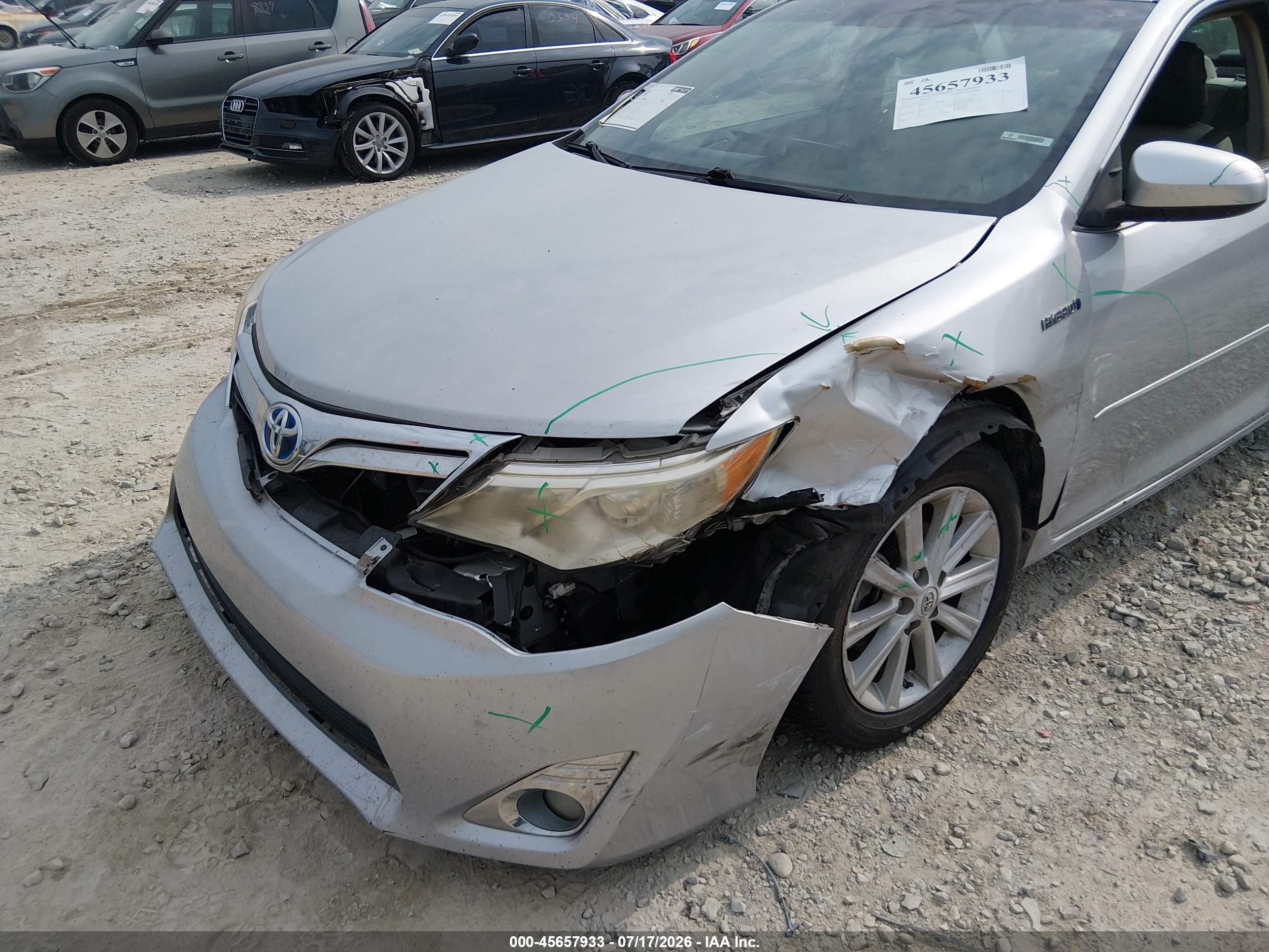 2012 Toyota Camry Hybrid Xle Silver vin: 4T1BD1FK8CU002082