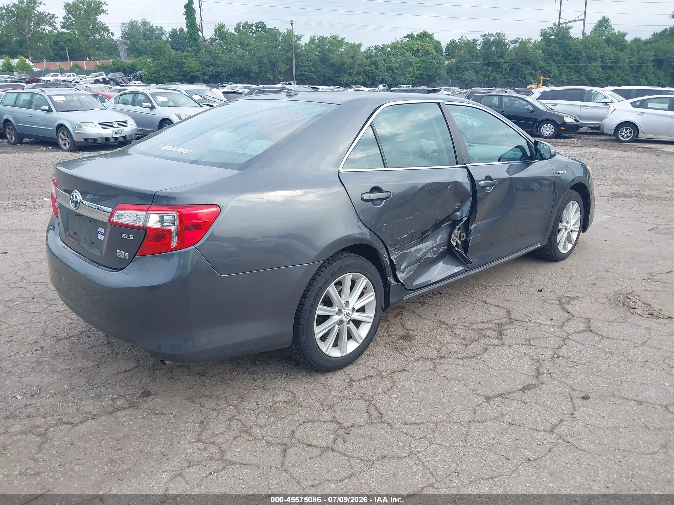 2012 Toyota Camry Hybrid Xle Gray vin: 4T1BD1FK8CU024566