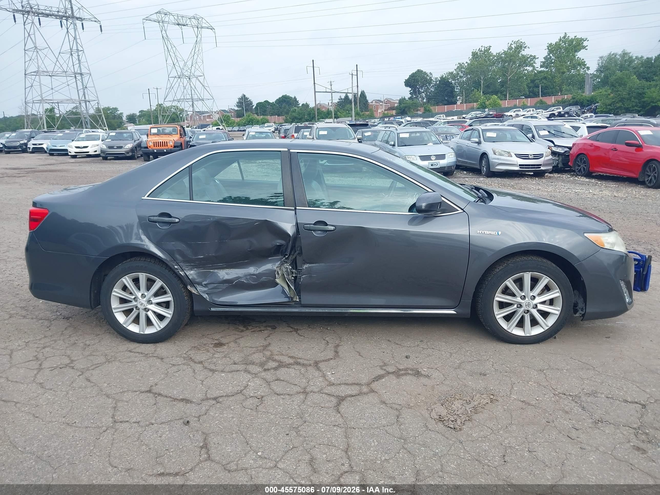 2012 Toyota Camry Hybrid Xle Gray vin: 4T1BD1FK8CU024566