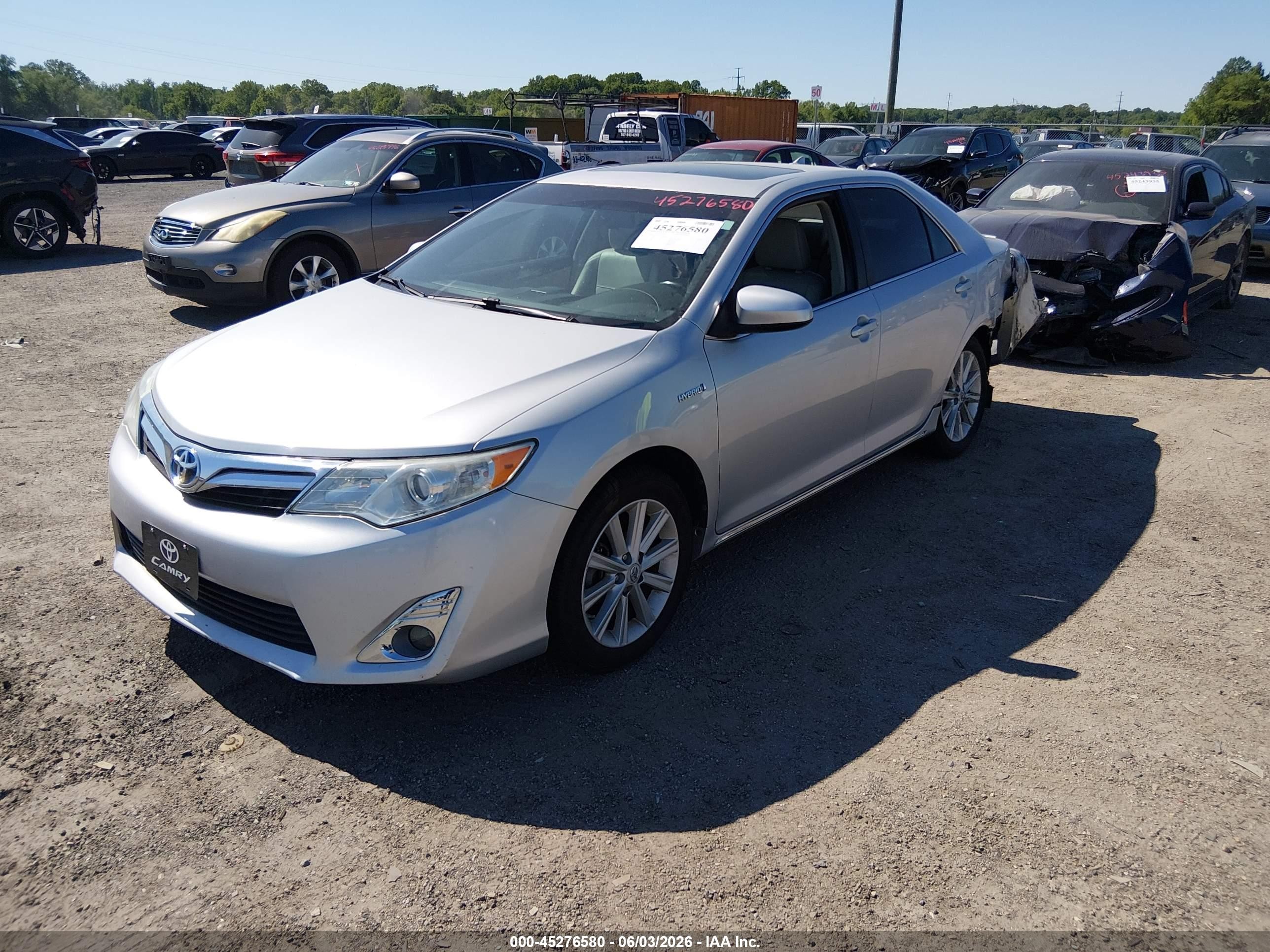2012 Toyota Camry Hybrid Xle Silver vin: 4T1BD1FK8CU033235