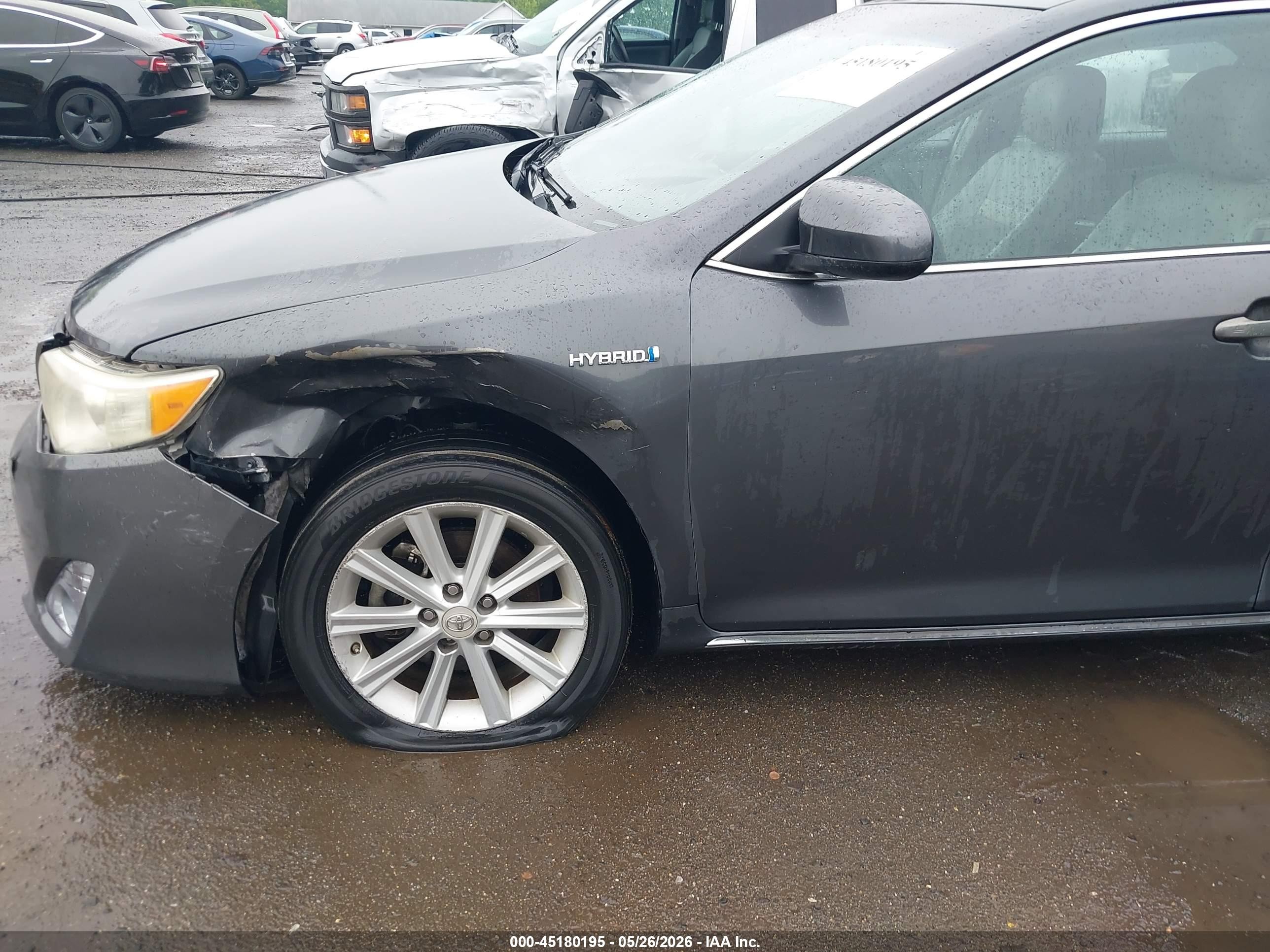2012 Toyota Camry Hybrid Xle Gray vin: 4T1BD1FK8CU039570