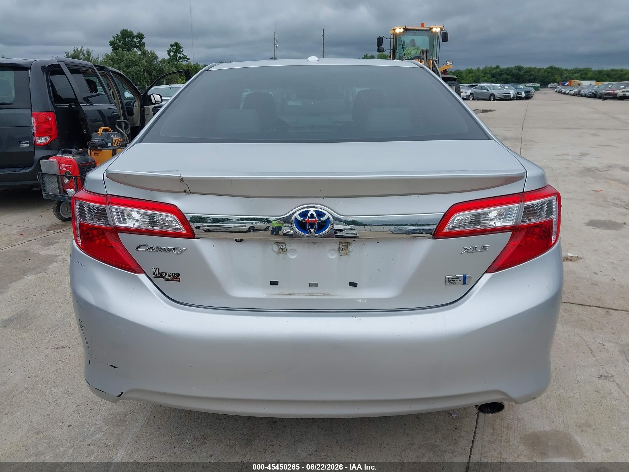 2012 Toyota Camry Hybrid Xle Silver vin: 4T1BD1FK8CU041335