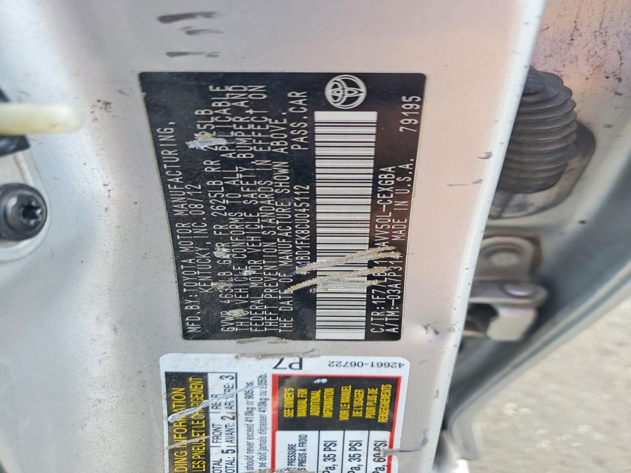 2012 Toyota Camry Hybrid Xle Gray vin: 4T1BD1FK8CU045112