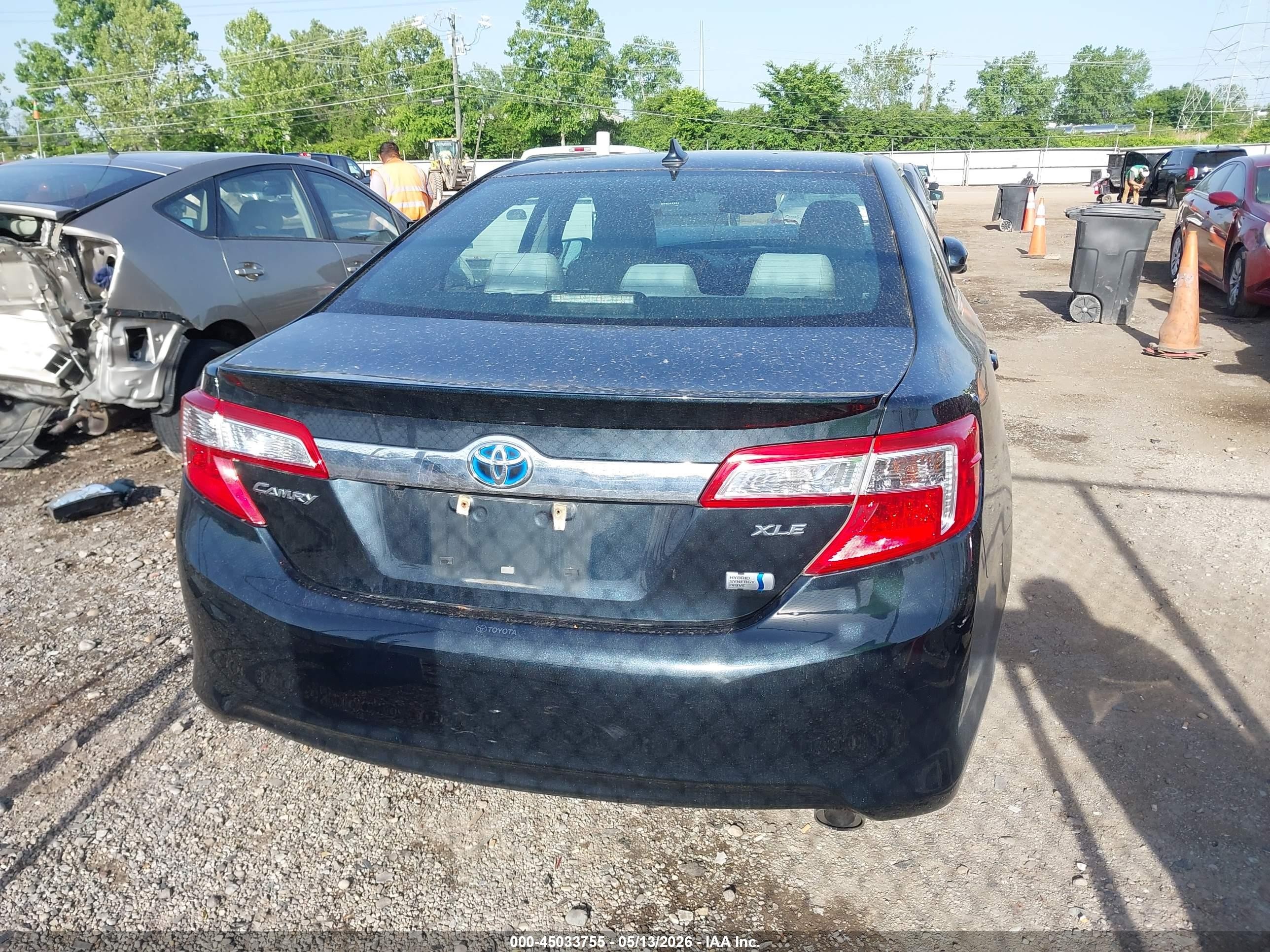2012 Toyota Camry Hybrid Xle Черный vin: 4T1BD1FK8CU047412