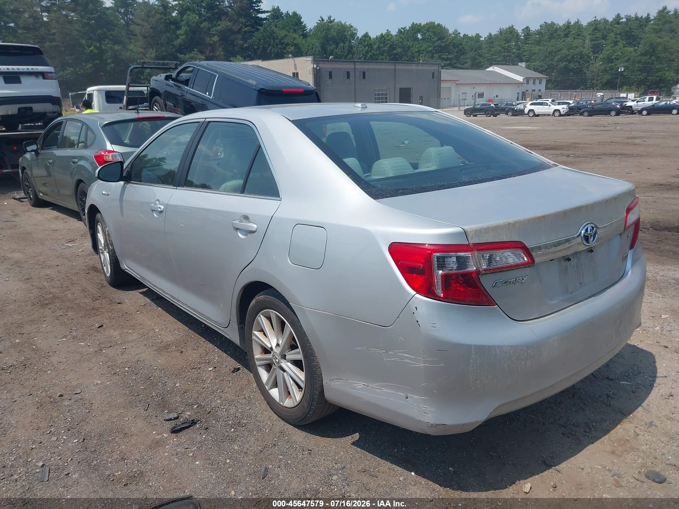 2012 Toyota Camry Hybrid Xle Silver vin: 4T1BD1FK8CU048320