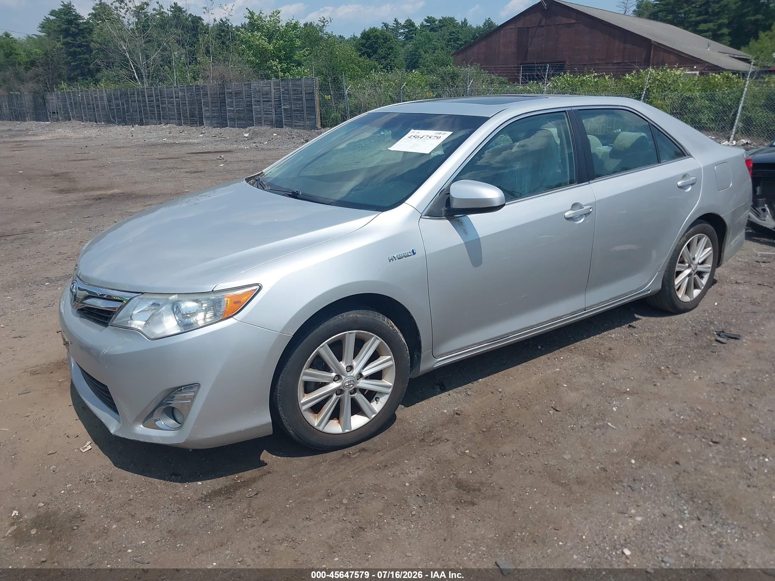 2012 Toyota Camry Hybrid Xle Silver vin: 4T1BD1FK8CU048320