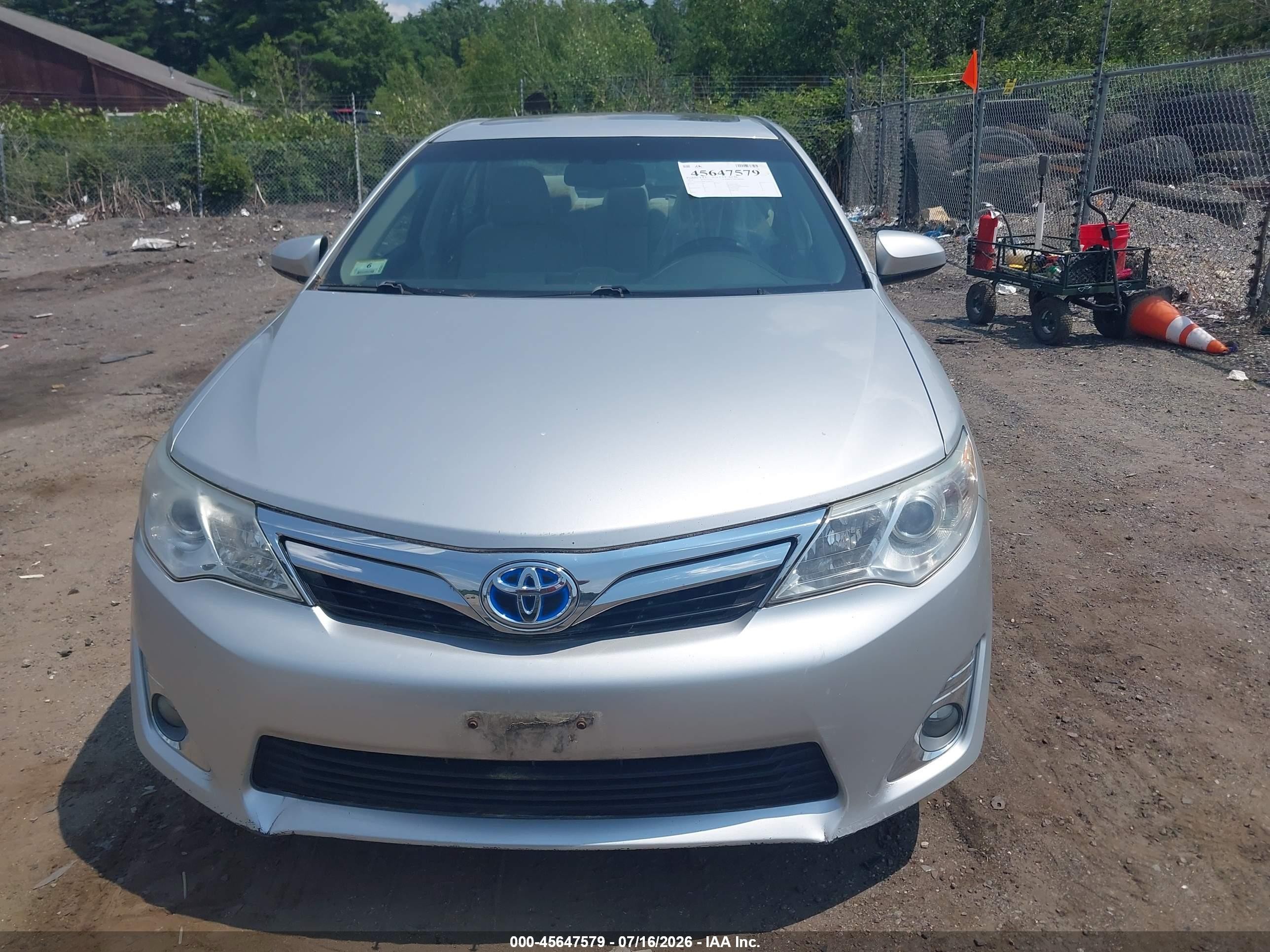 2012 Toyota Camry Hybrid Xle Silver vin: 4T1BD1FK8CU048320