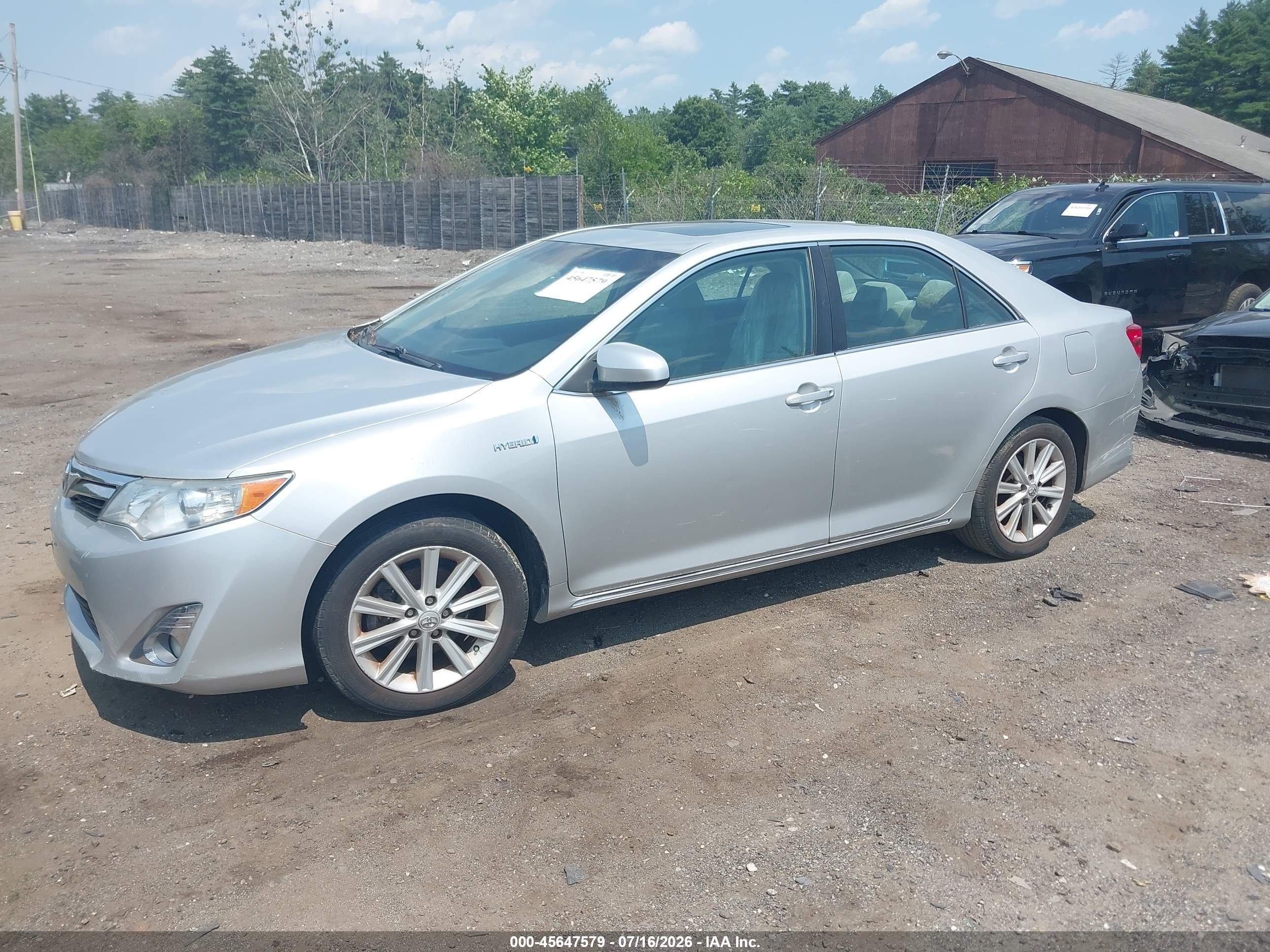 2012 Toyota Camry Hybrid Xle Silver vin: 4T1BD1FK8CU048320