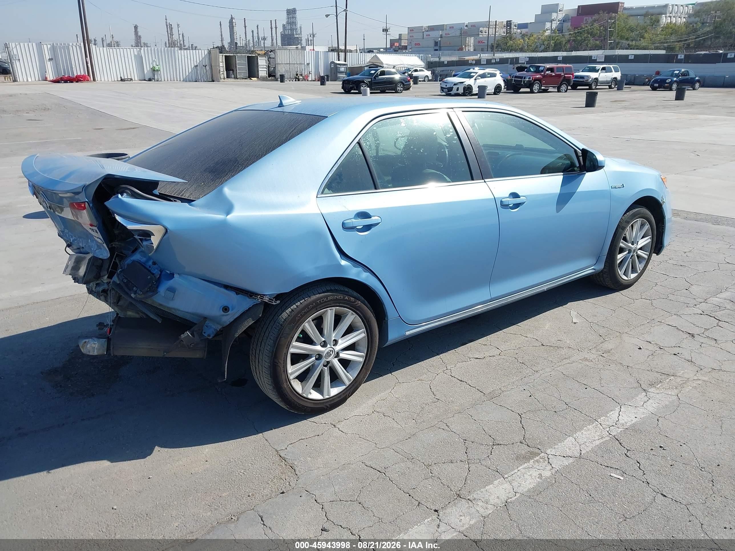 2012 Toyota Camry Hybrid Xle Light Blue vin: 4T1BD1FK8CU049791