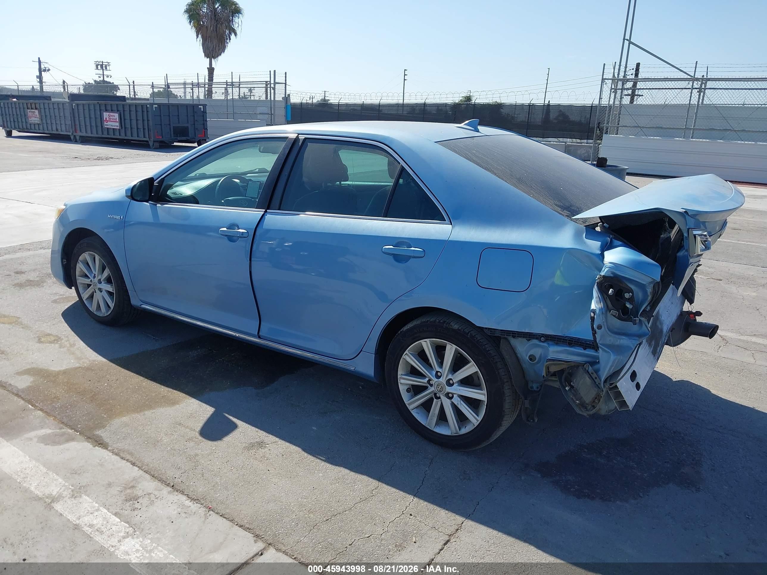 2012 Toyota Camry Hybrid Xle Light Blue vin: 4T1BD1FK8CU049791