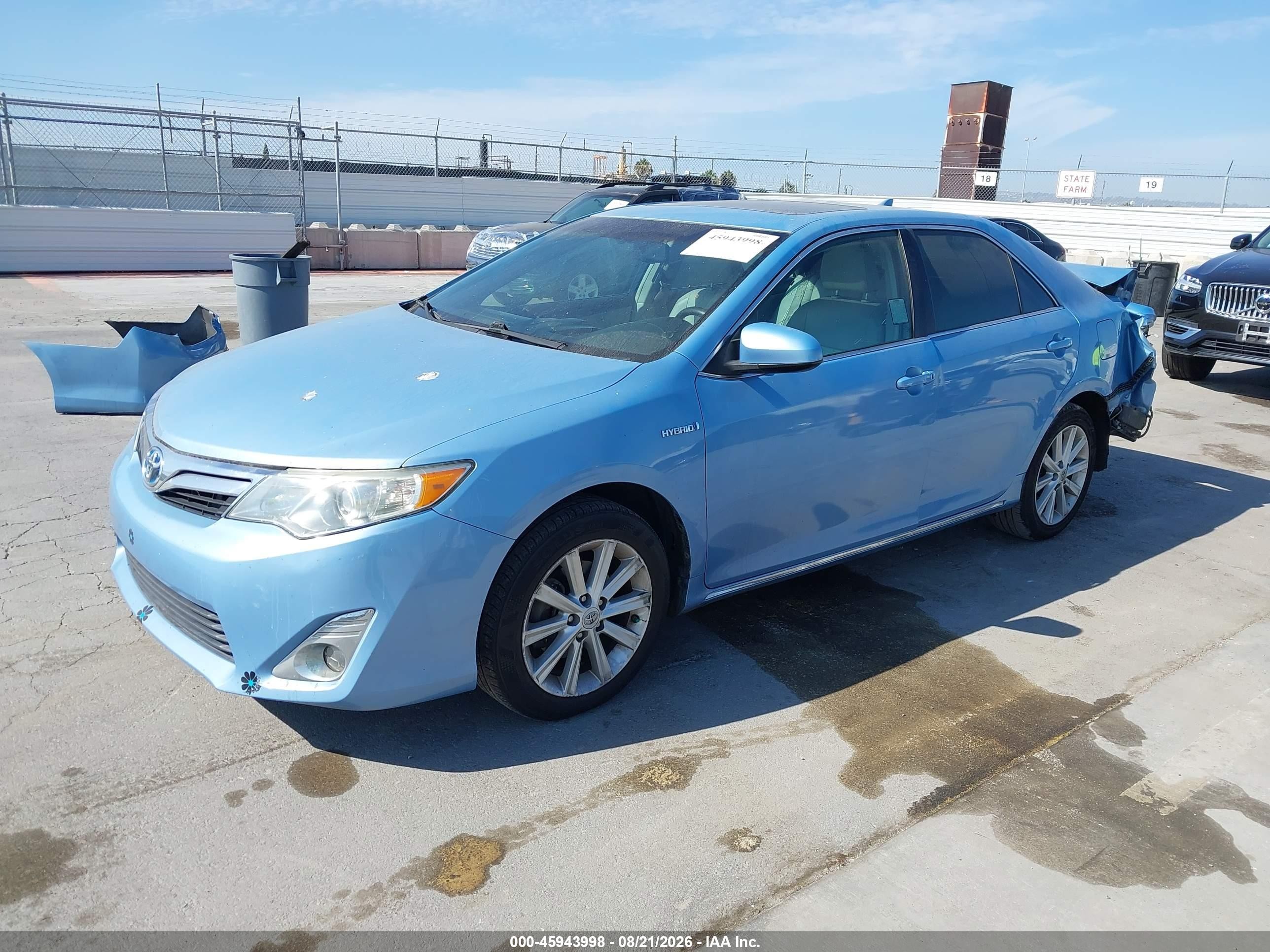 2012 Toyota Camry Hybrid Xle Light Blue vin: 4T1BD1FK8CU049791