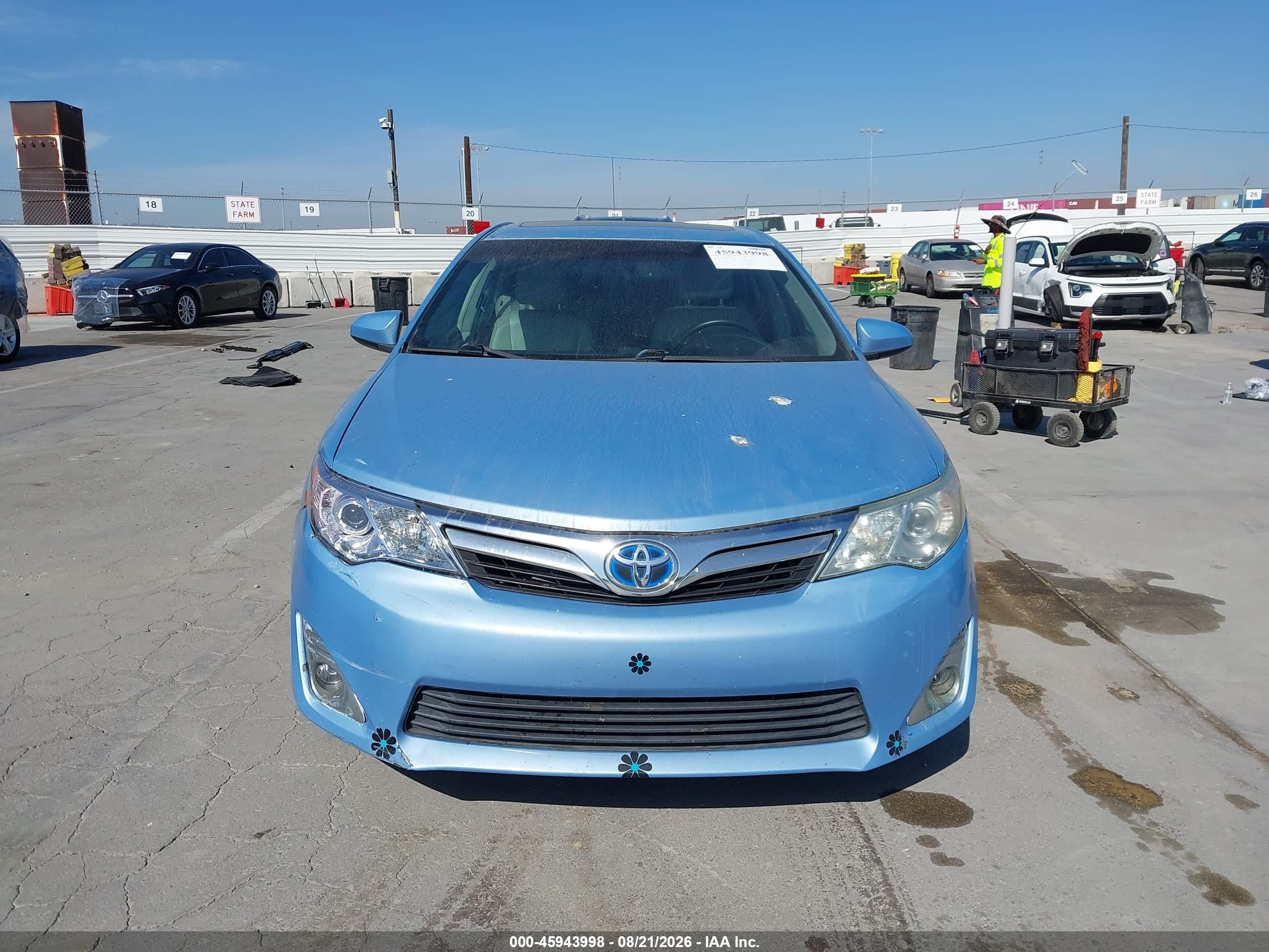 2012 Toyota Camry Hybrid Xle Light Blue vin: 4T1BD1FK8CU049791