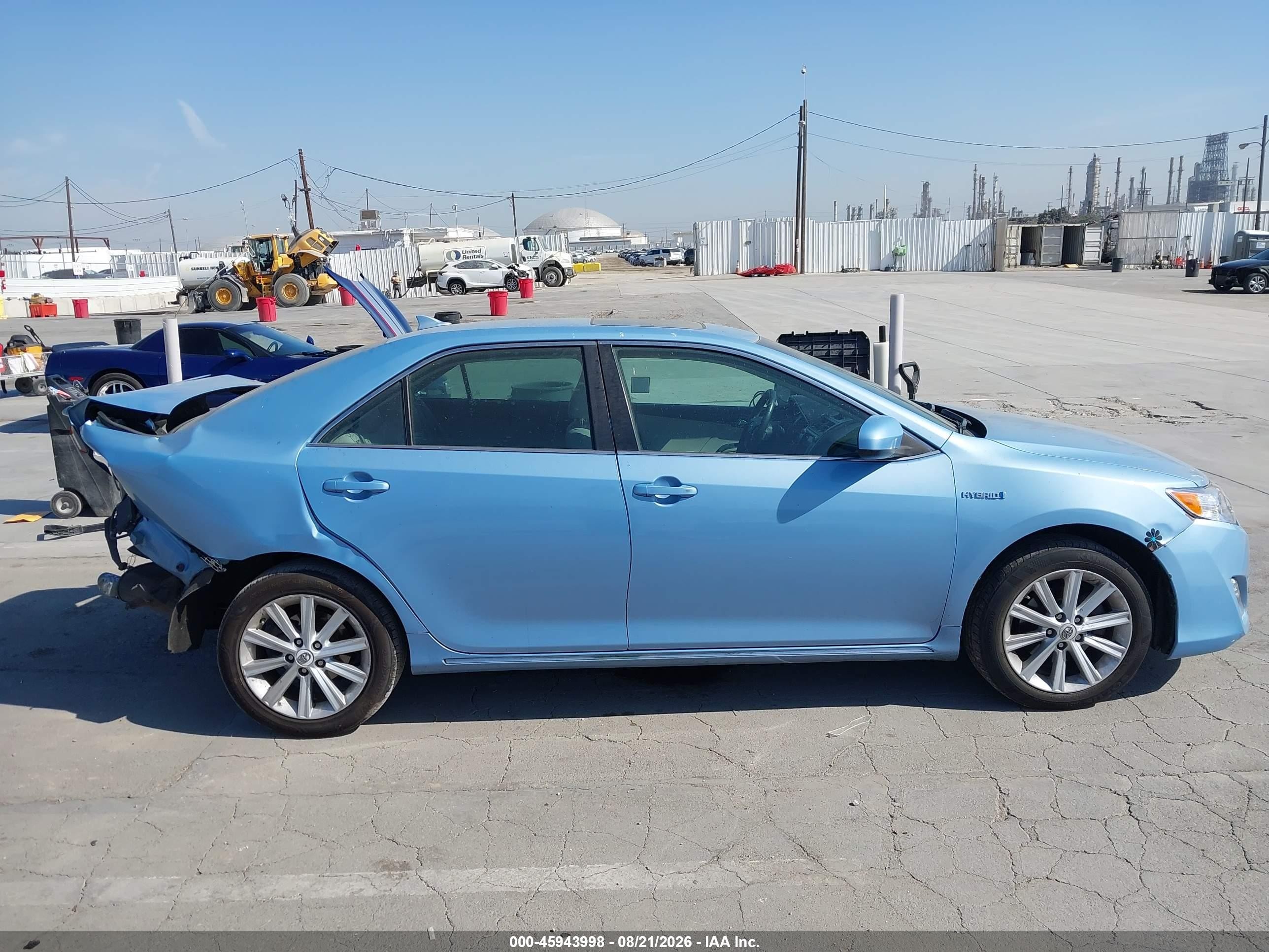 2012 Toyota Camry Hybrid Xle Light Blue vin: 4T1BD1FK8CU049791