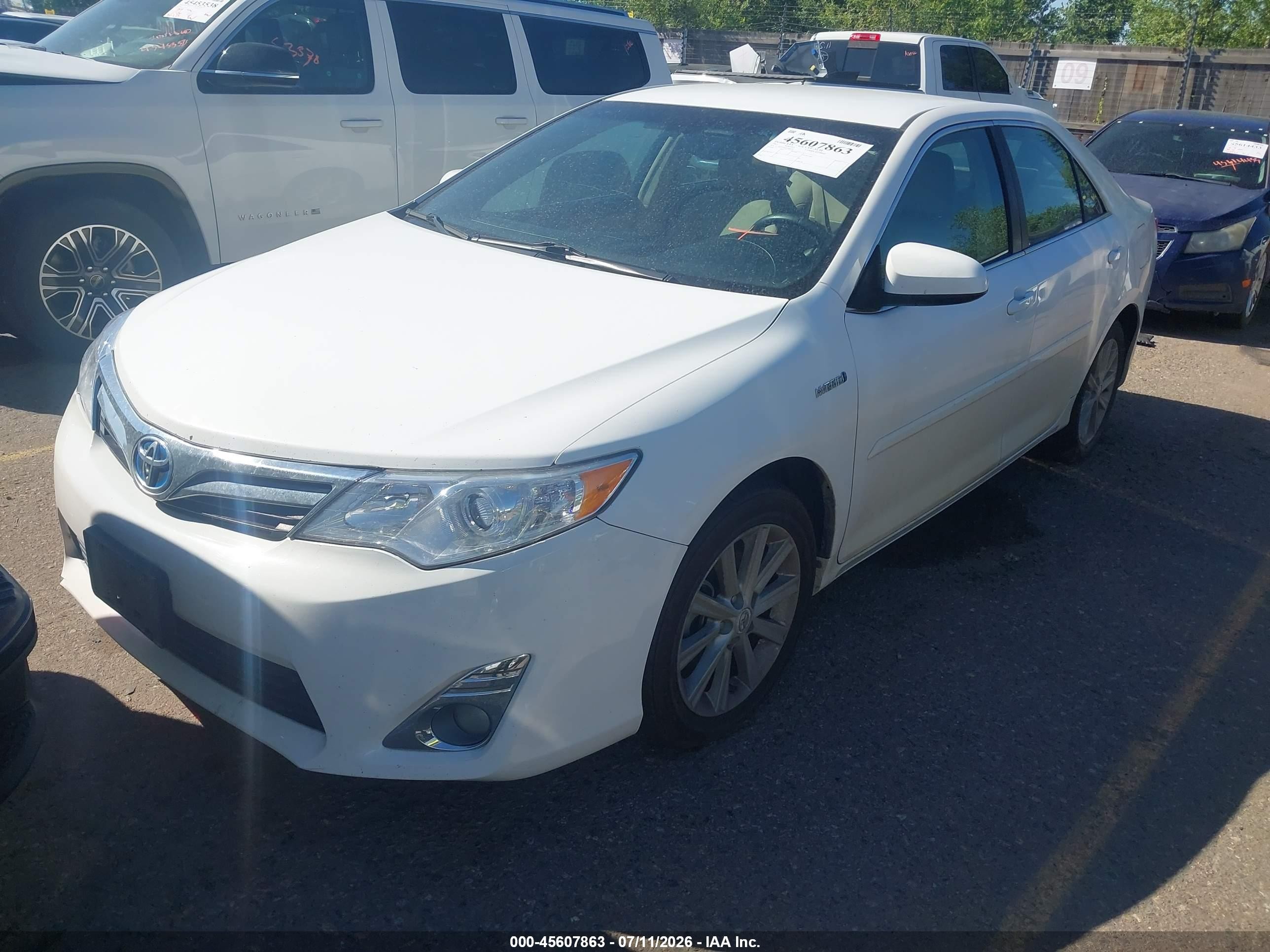 2012 Toyota Camry Hybrid Xle White vin: 4T1BD1FK8CU060659