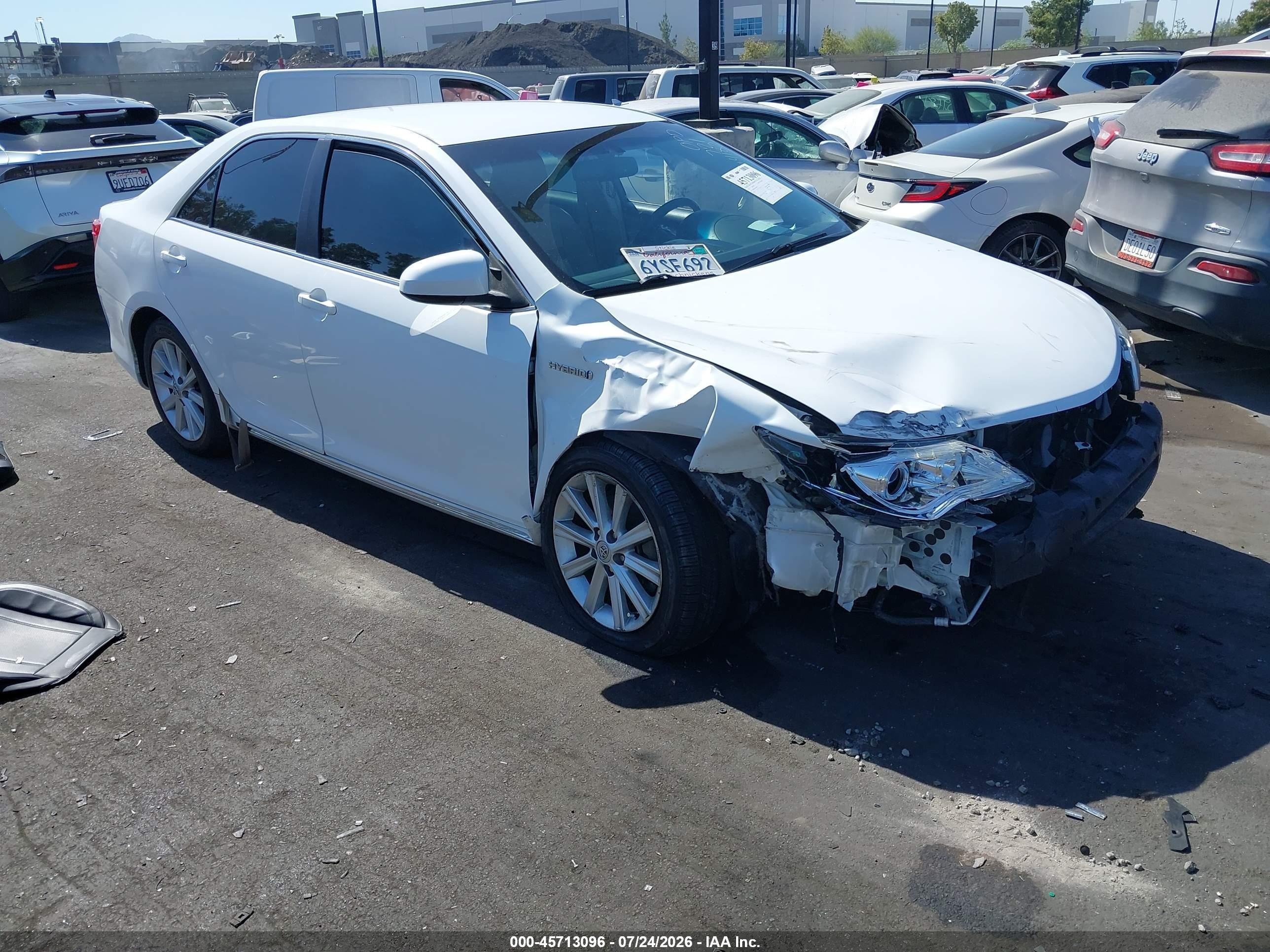 2013 Toyota Camry Hybrid Xle Белый vin: 4T1BD1FK8DU064180