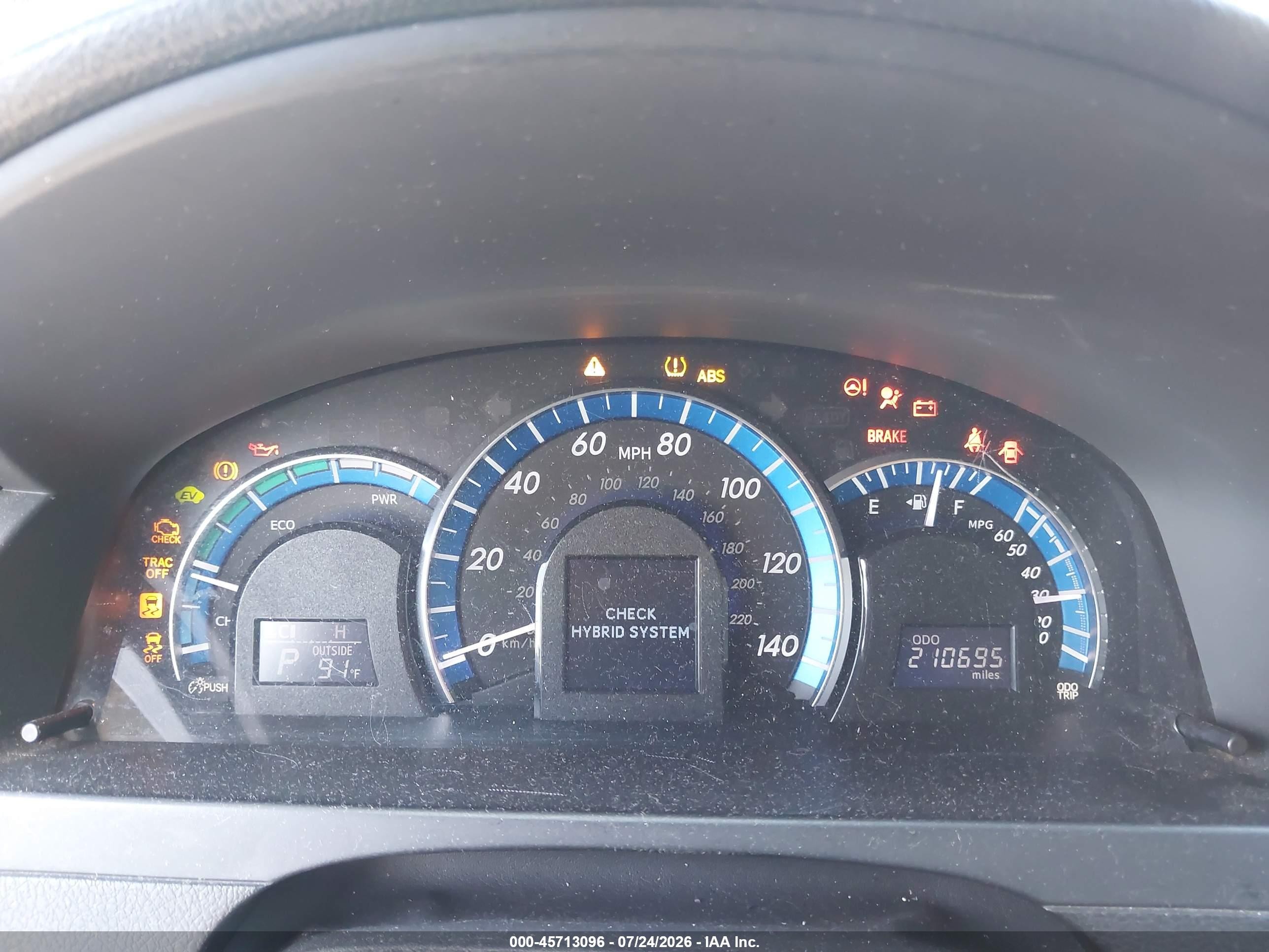 2013 Toyota Camry Hybrid Xle Белый vin: 4T1BD1FK8DU064180