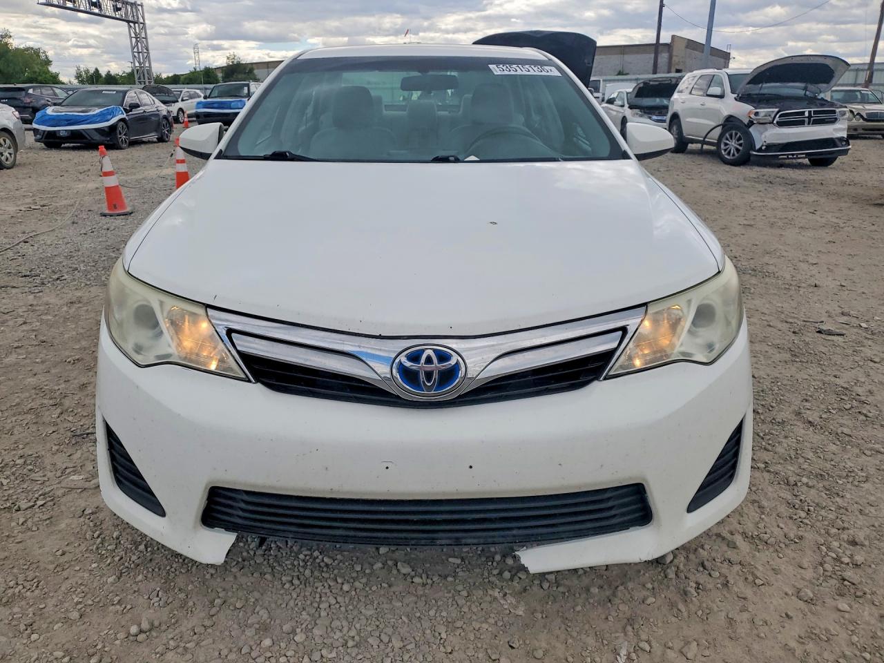 2013 Toyota Camry Hybrid Le White vin: 4T1BD1FK8DU081190