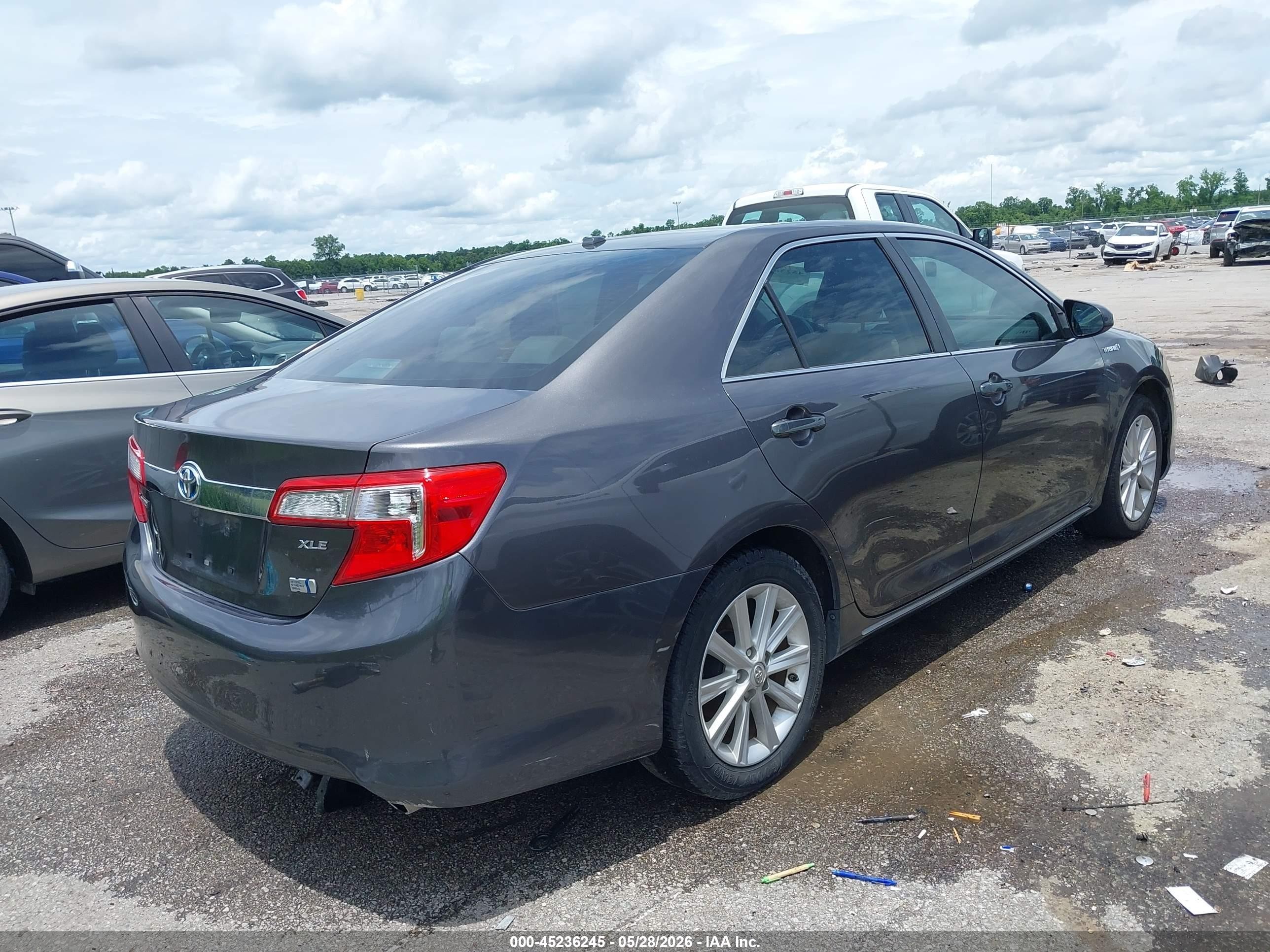 2014 Toyota Camry Hybrid Xle Gray vin: 4T1BD1FK8EU107952