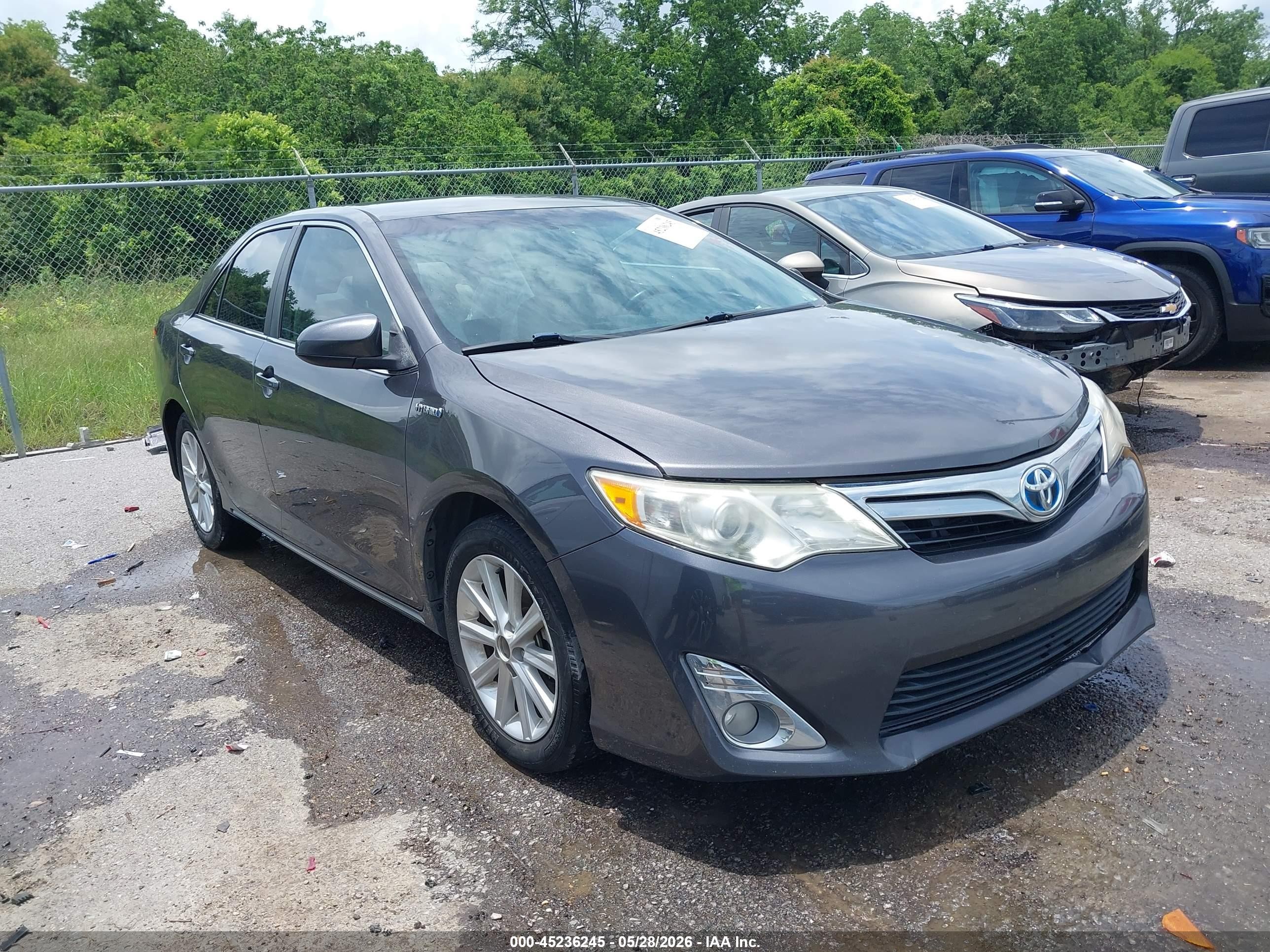 2014 Toyota Camry Hybrid Xle Gray vin: 4T1BD1FK8EU107952