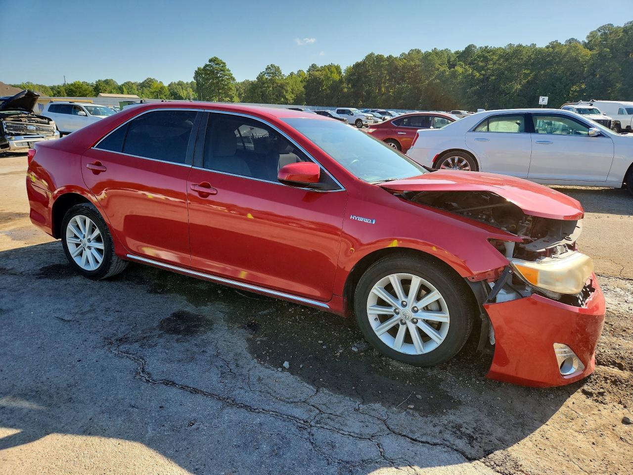 2014 Toyota Camry Hybrid Xle Red vin: 4T1BD1FK8EU114979